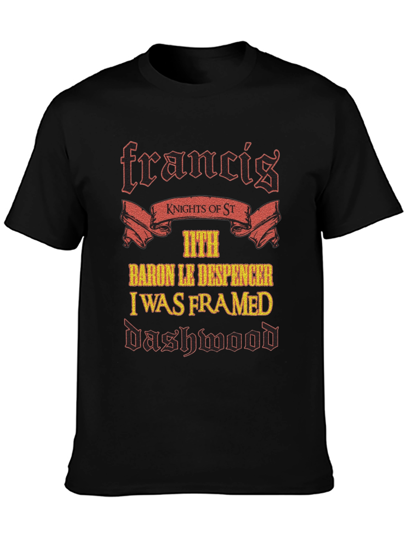 Black Francis Dashwood Knights T-Shirt view 3