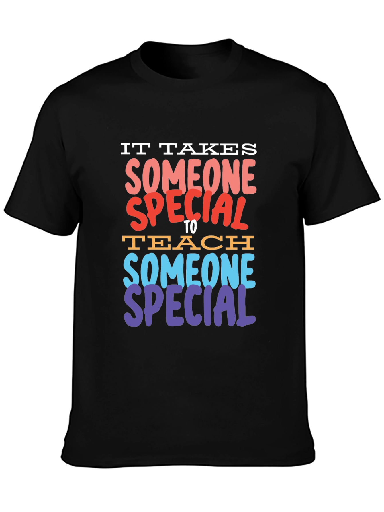 Black Special Teacher Graphic T-Shirt view 3