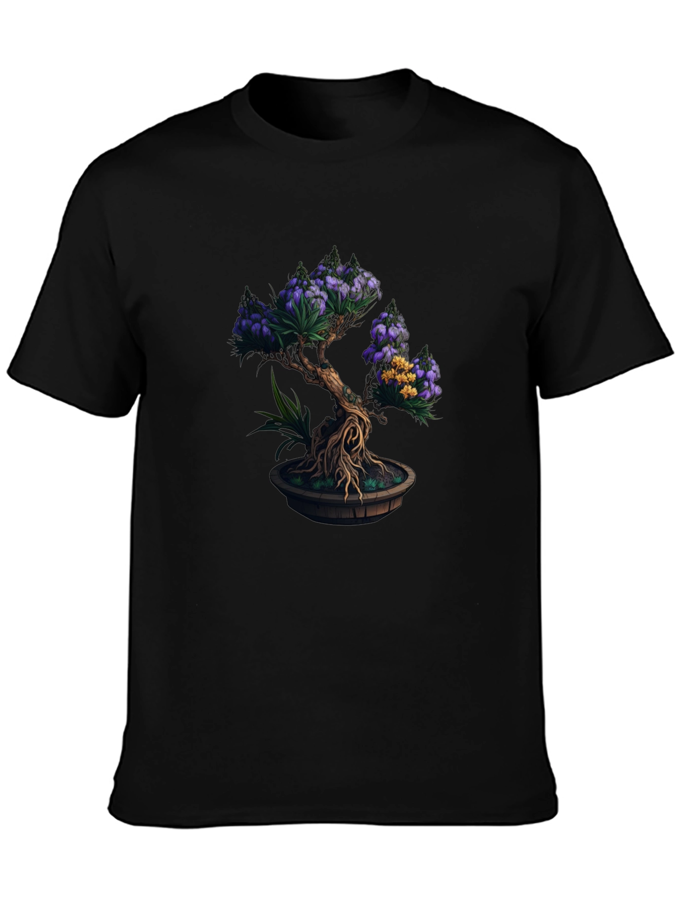 Black Bonsai Tree Graphic Tee - Nature Inspired Style view 3