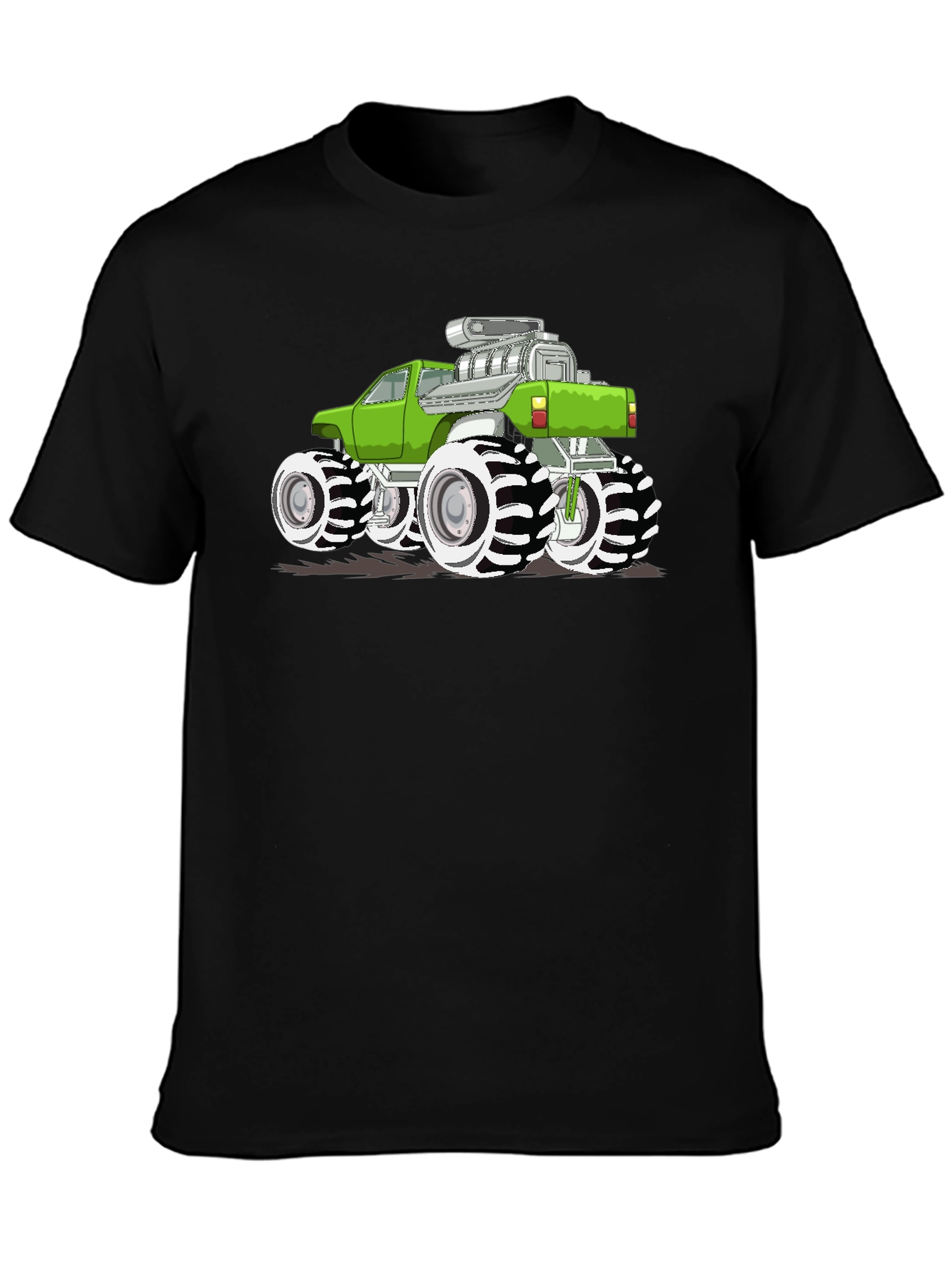 Black Monster Truck Graphic Tee - Black view 3