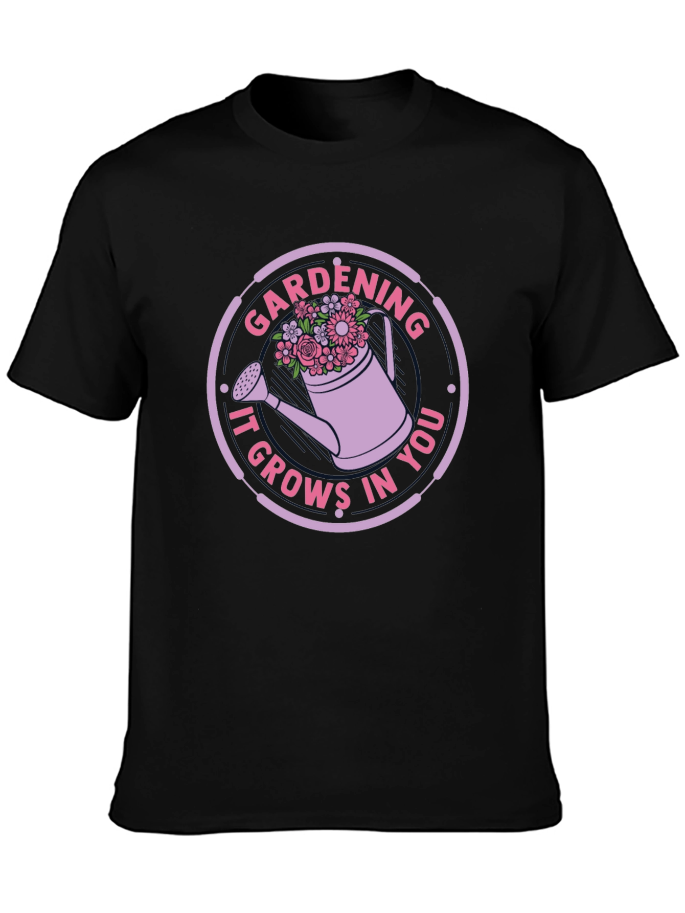 Black Gardening It Grows In You T-Shirt view 3