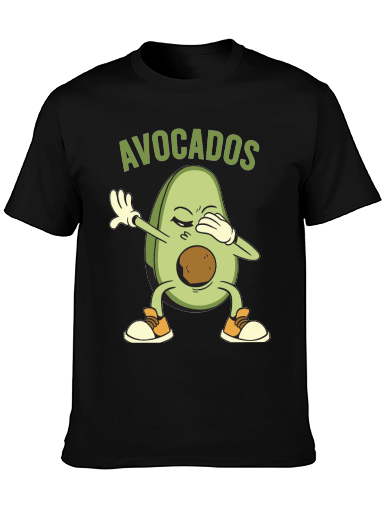 Black Avocado Dabbing Graphic Tee - Novelty T-Shirt view 3