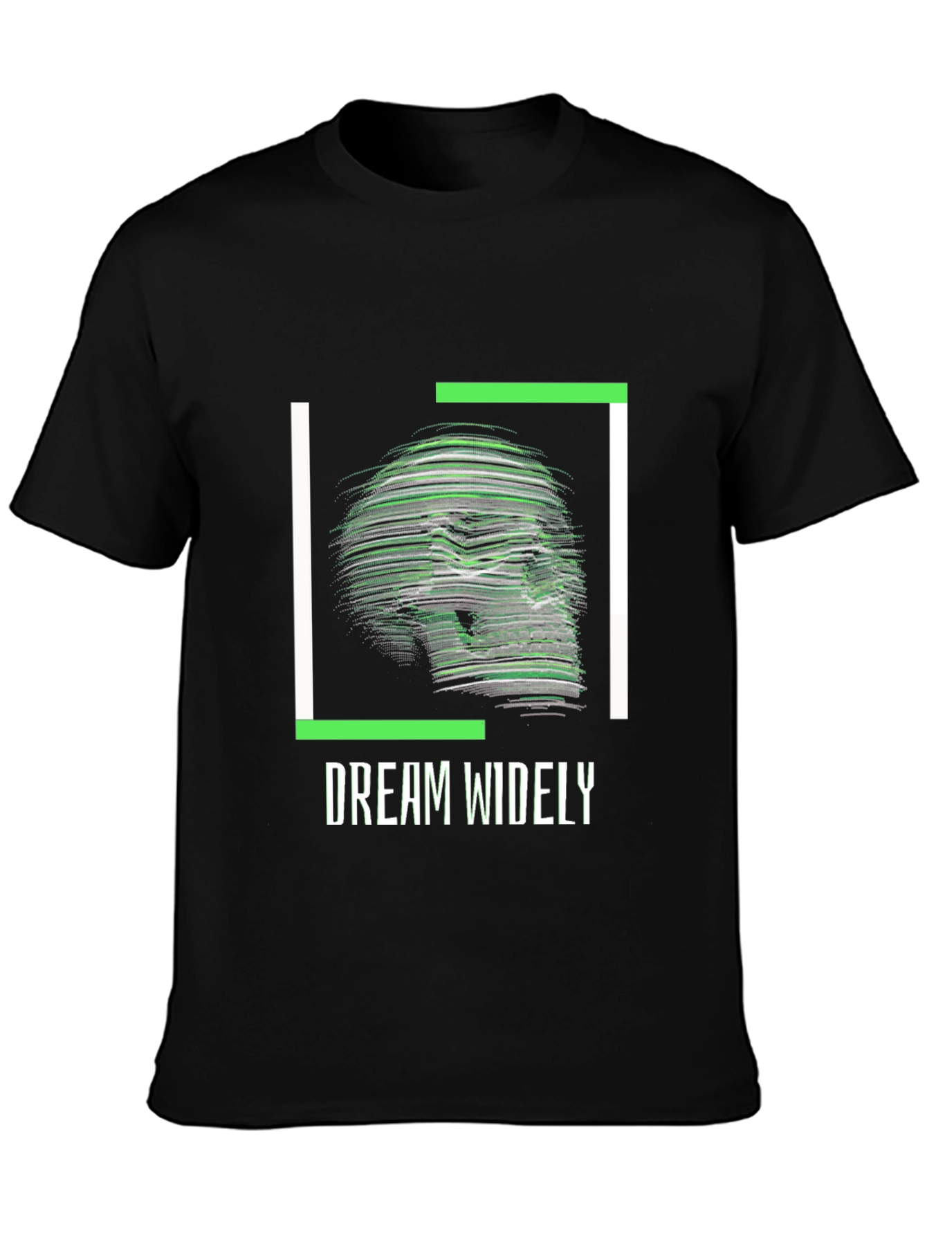 Black Dream Widely Graphic T-Shirt - Modern Skull Design view 3