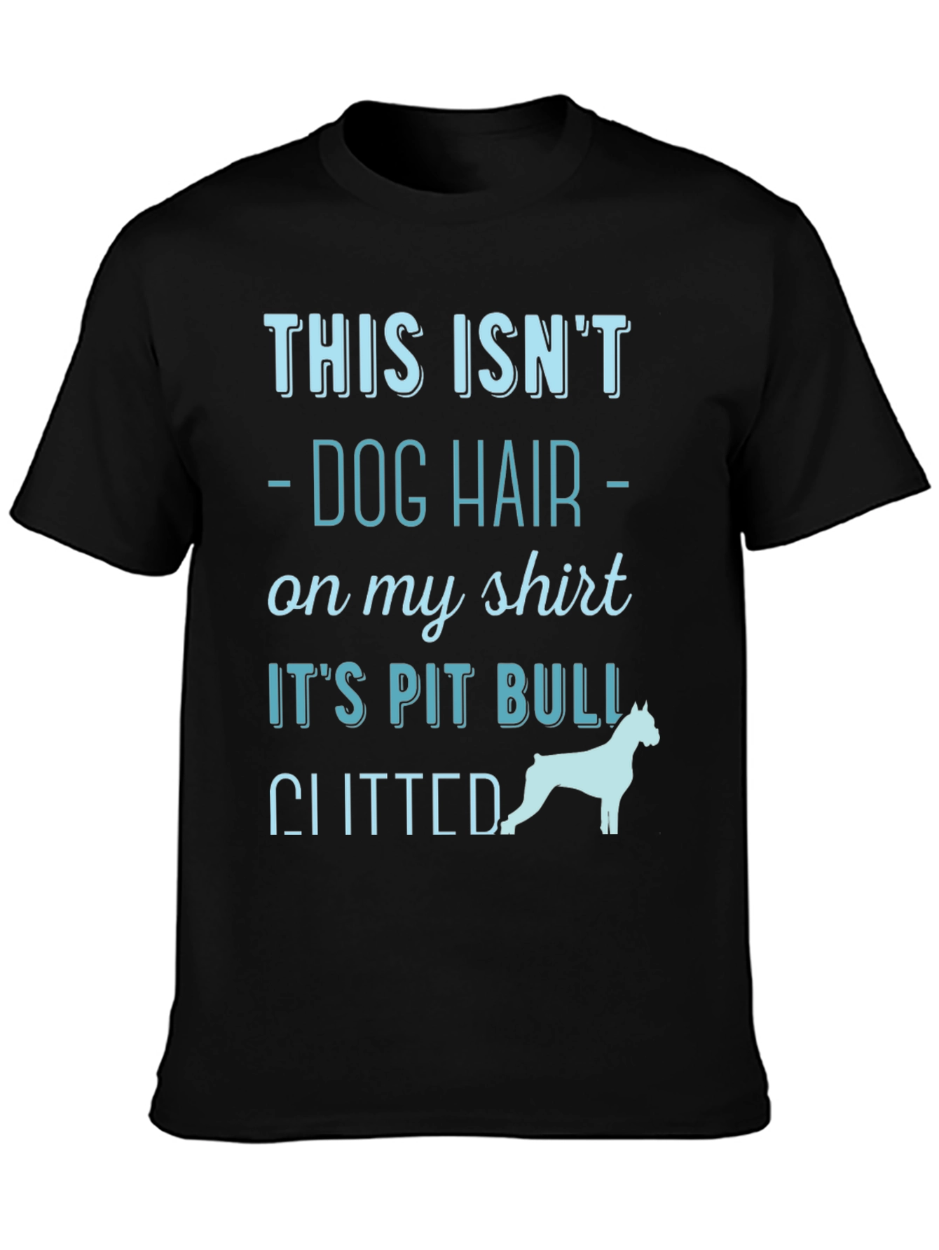 Black Pitbull Glitter T-Shirt - Dog Lover Tee view 3