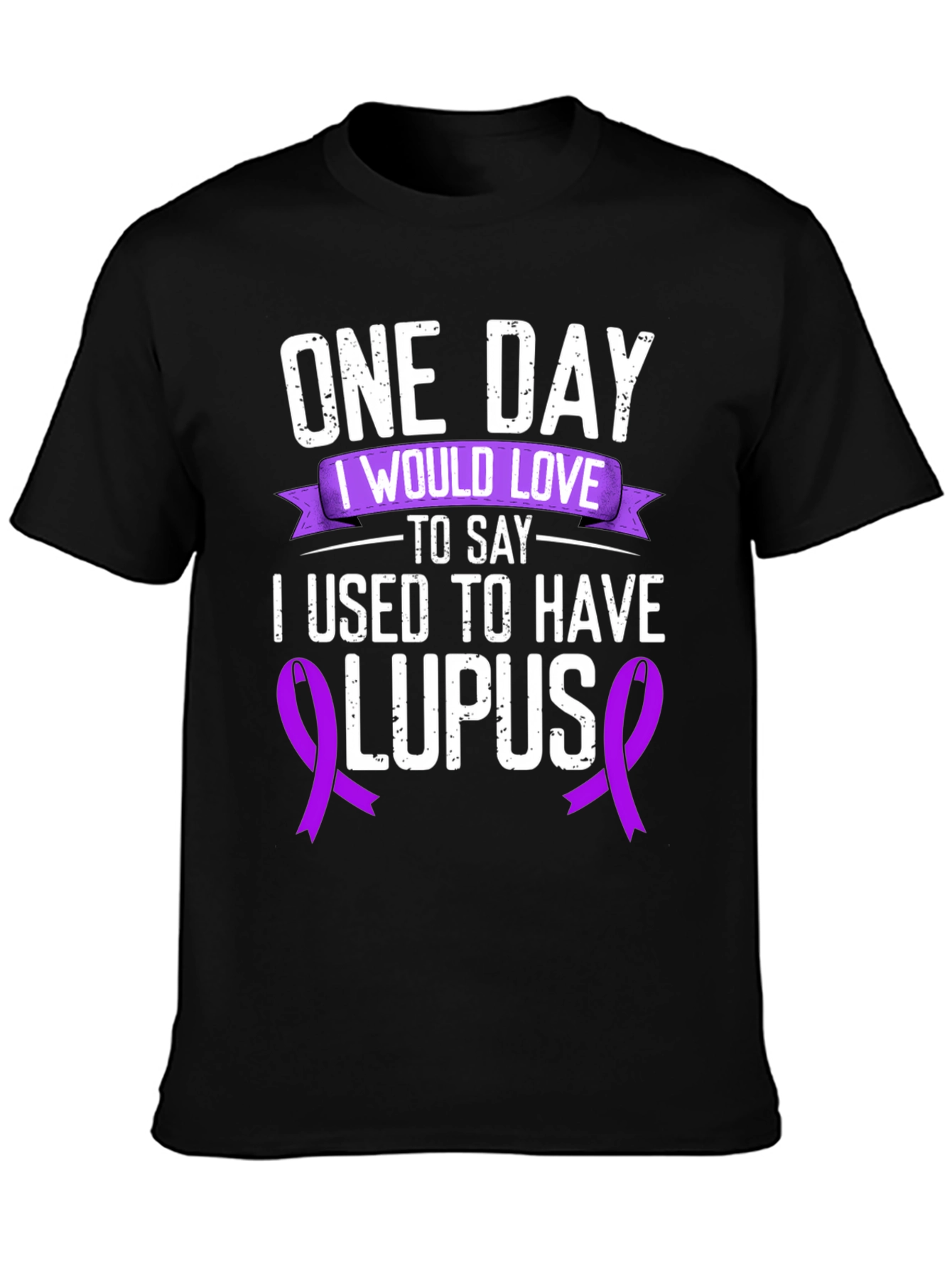 Black One Day I Would Love to Say I Used to Have Lupus T-Shirt view 3