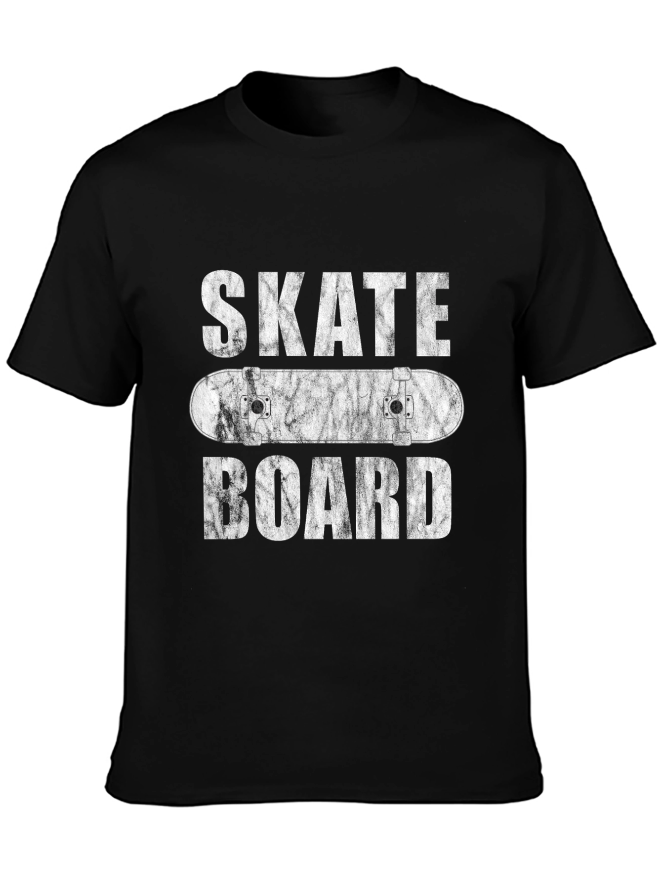 Black Skateboard Graphic Tee - Cool Skateboarding Design view 3