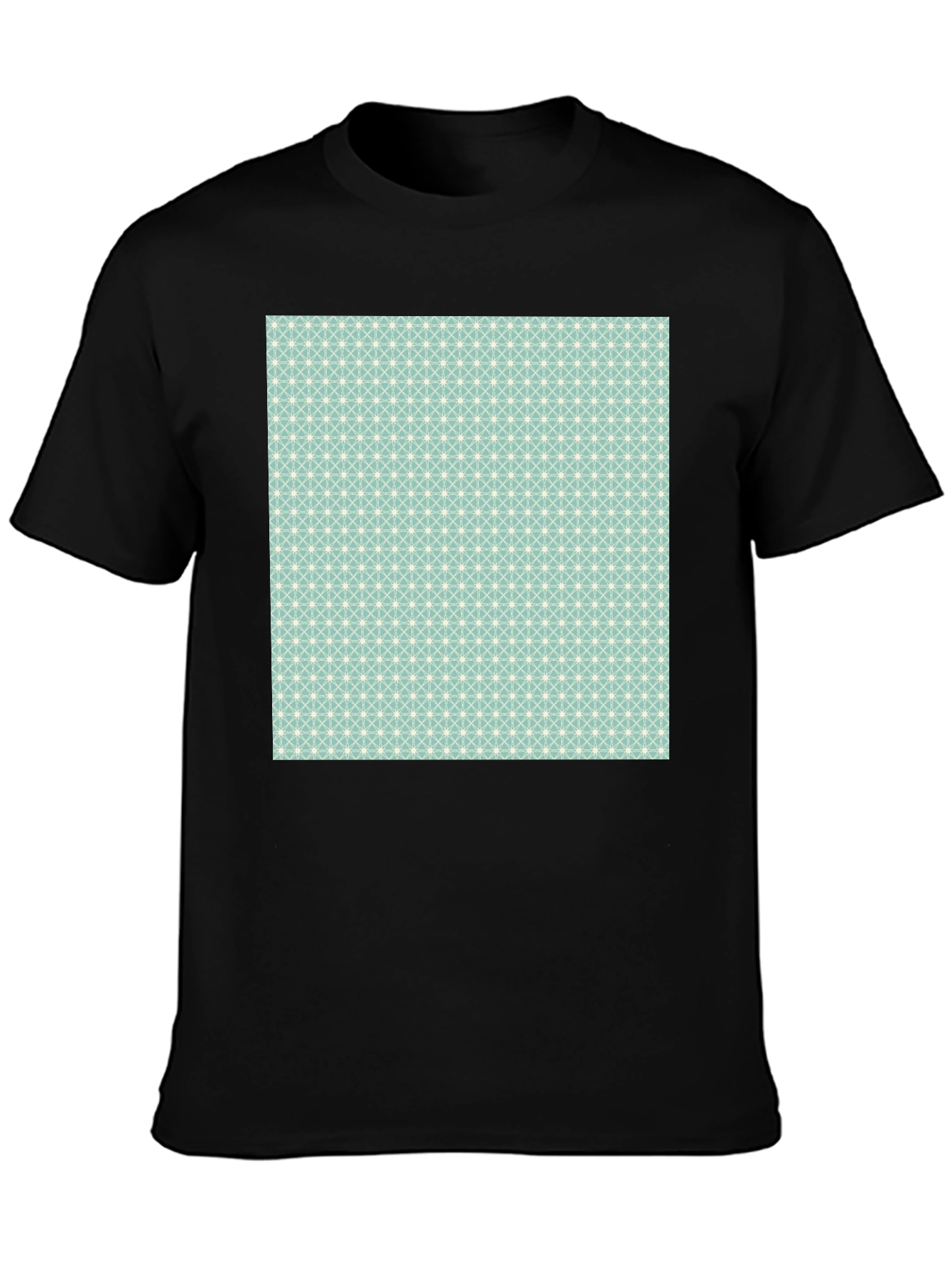 Black Modern Pattern Black T-Shirt view 3
