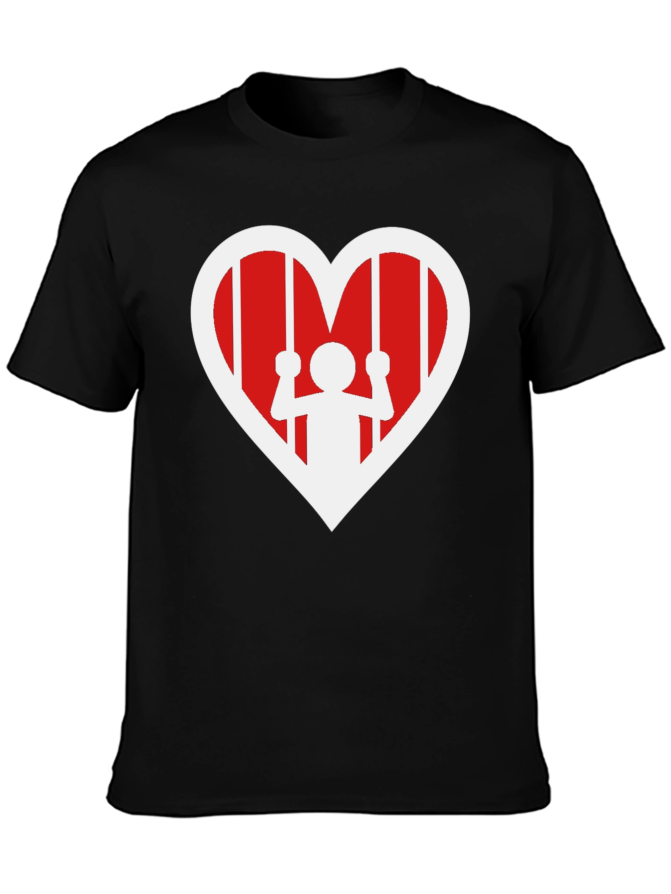 Black Heart Jail T-Shirt - Freedom in Love view 3
