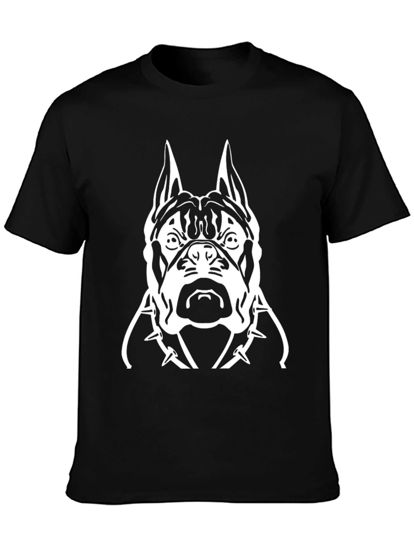 Black Black T-Shirt with Dog Graphic view 3