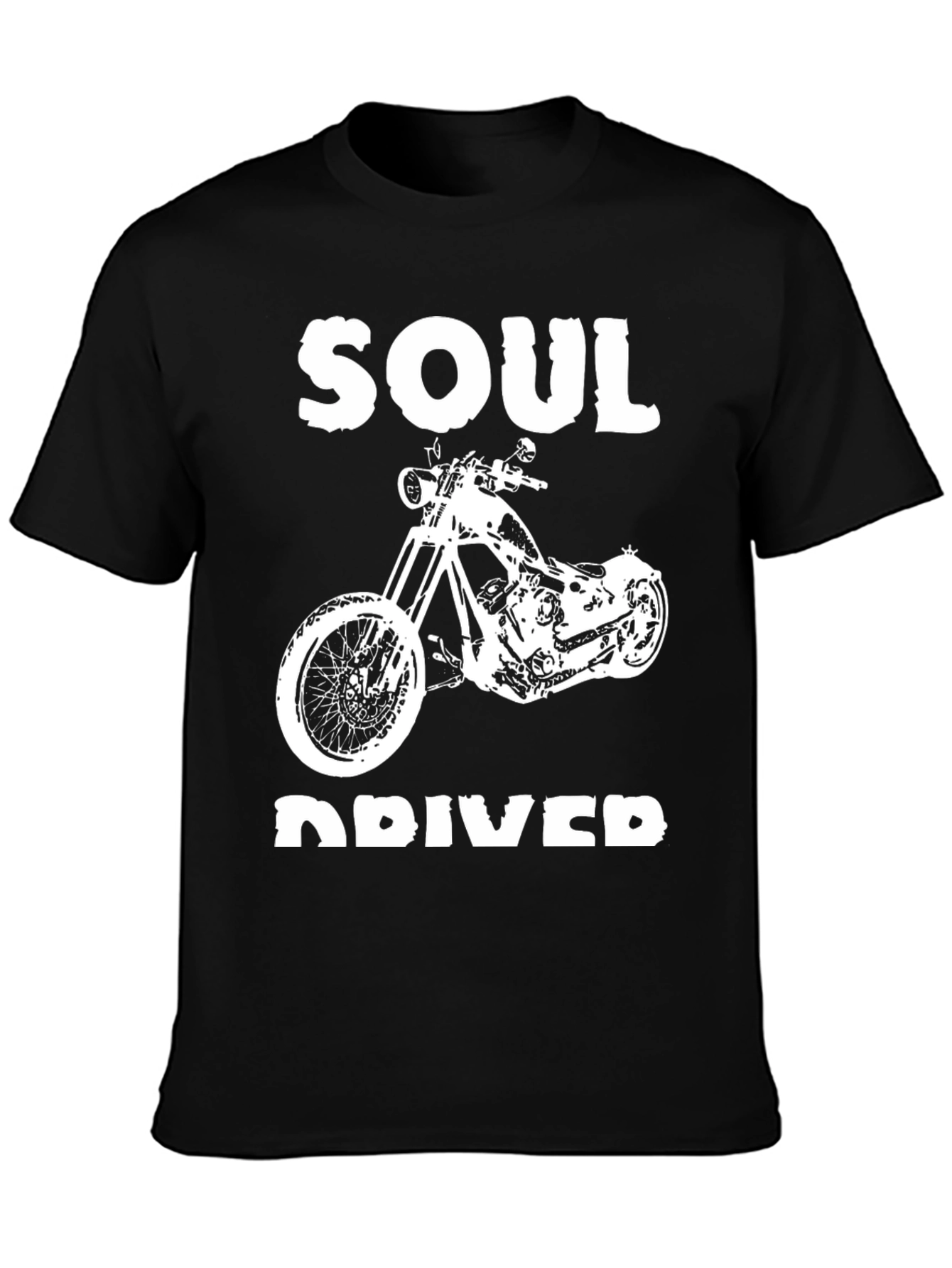 Black Soul Driver Motorcycle Graphic T-Shirt - Black view 3
