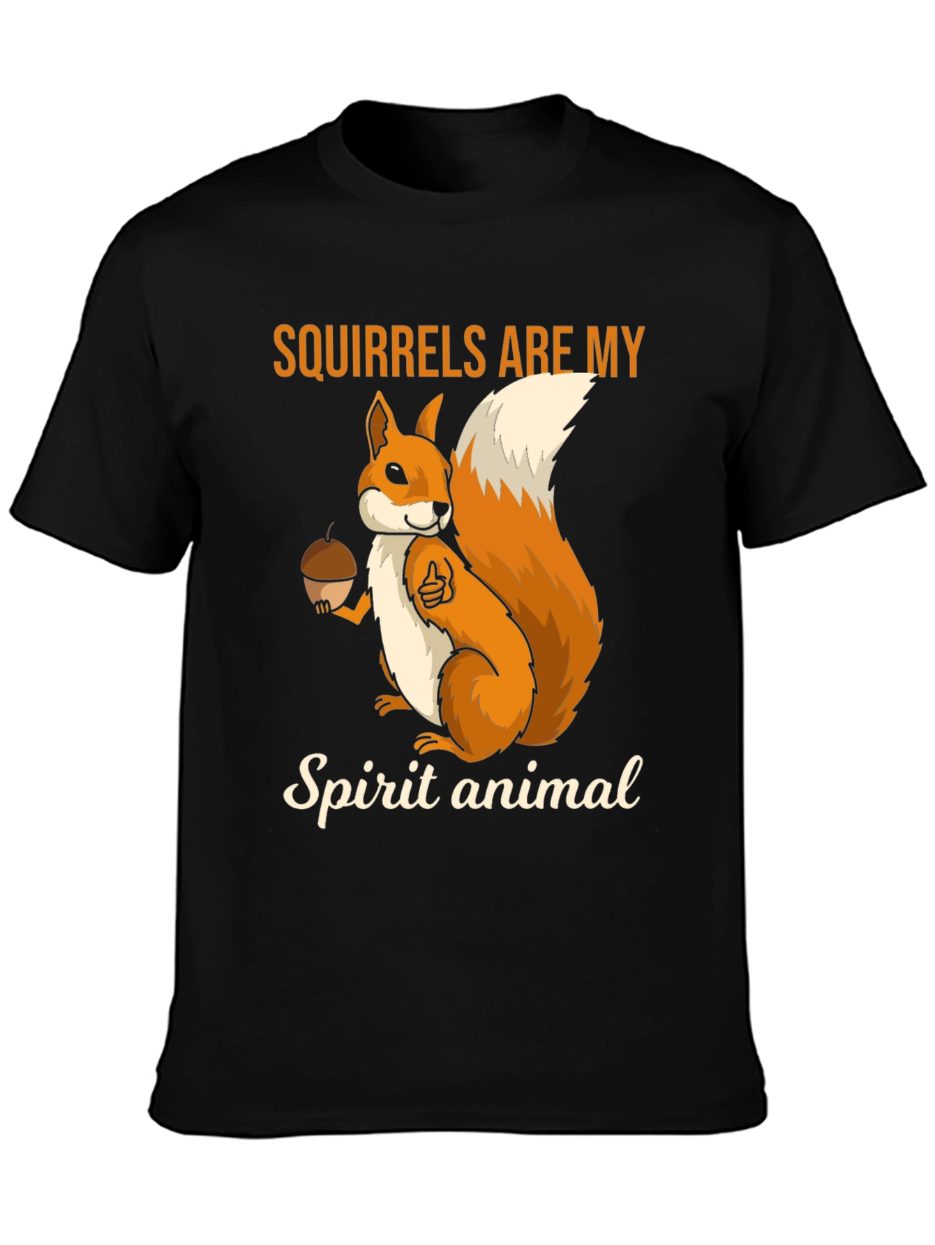 Black Squirrel Spirit Animal T-Shirt - Cute Novelty Tee view 3