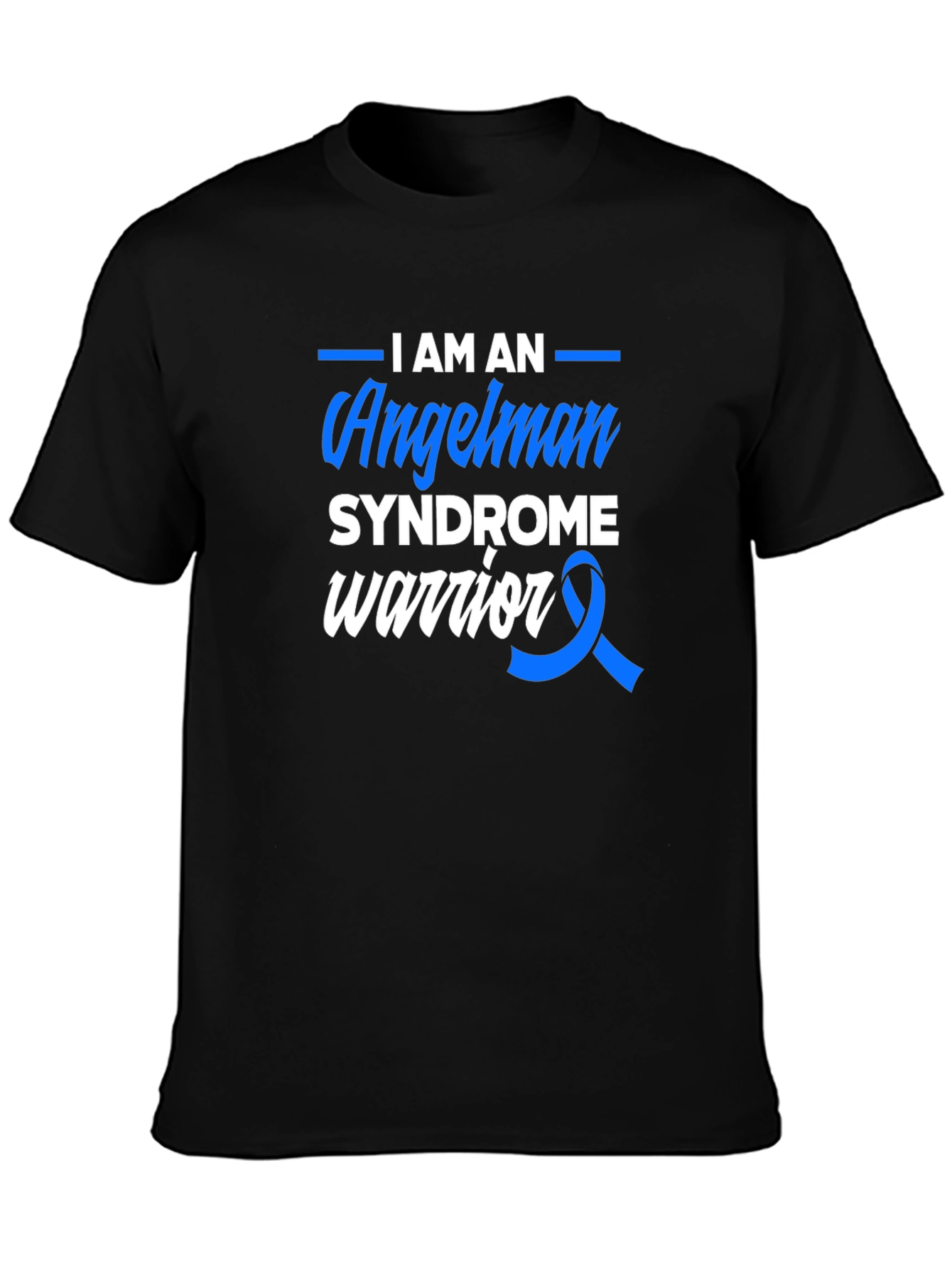 Black Angelman Syndrome Warrior T-Shirt - Awareness Tee view 3