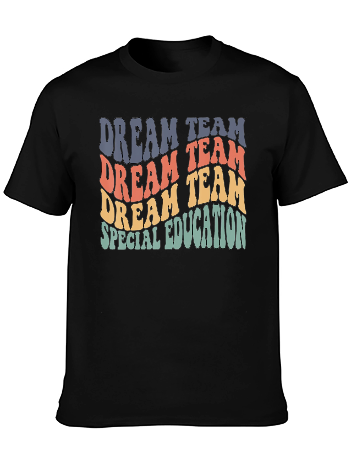 Black Dream Team Special Education Retro T-Shirt view 3