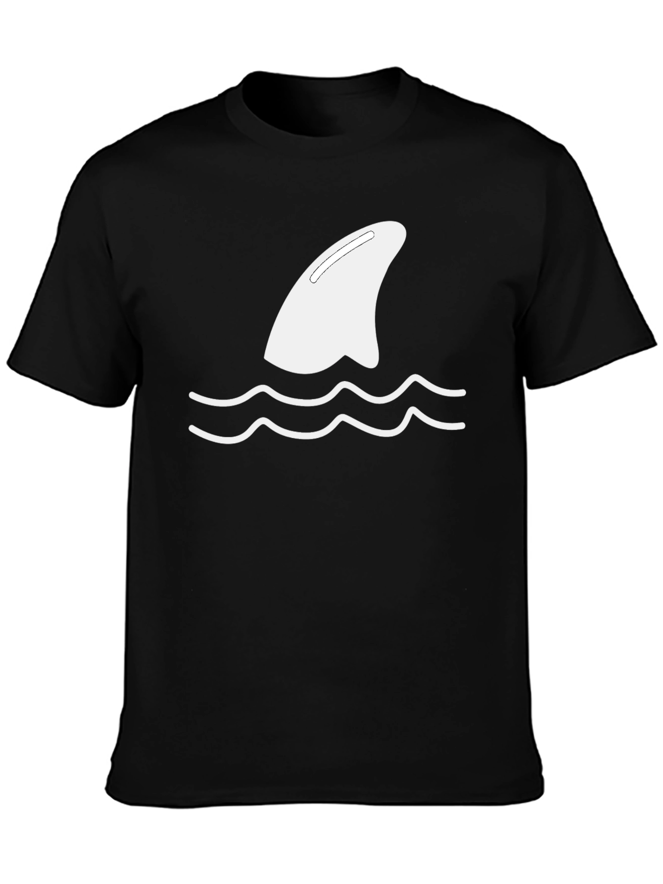 Black Men's Black Shark Fin Tee view 3