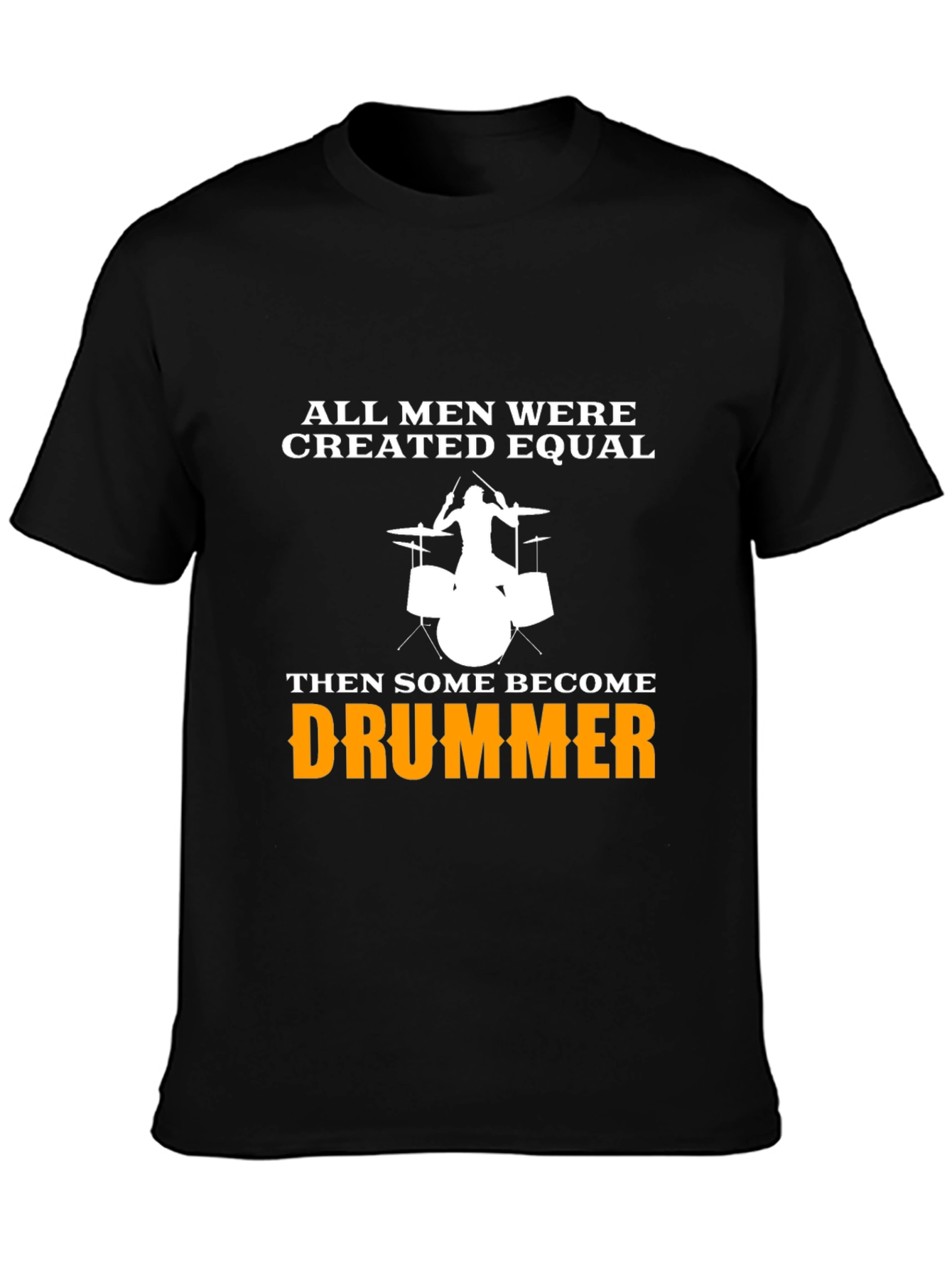 Black Drummer T-Shirt: All Men Created Equal Graphic Tee view 3