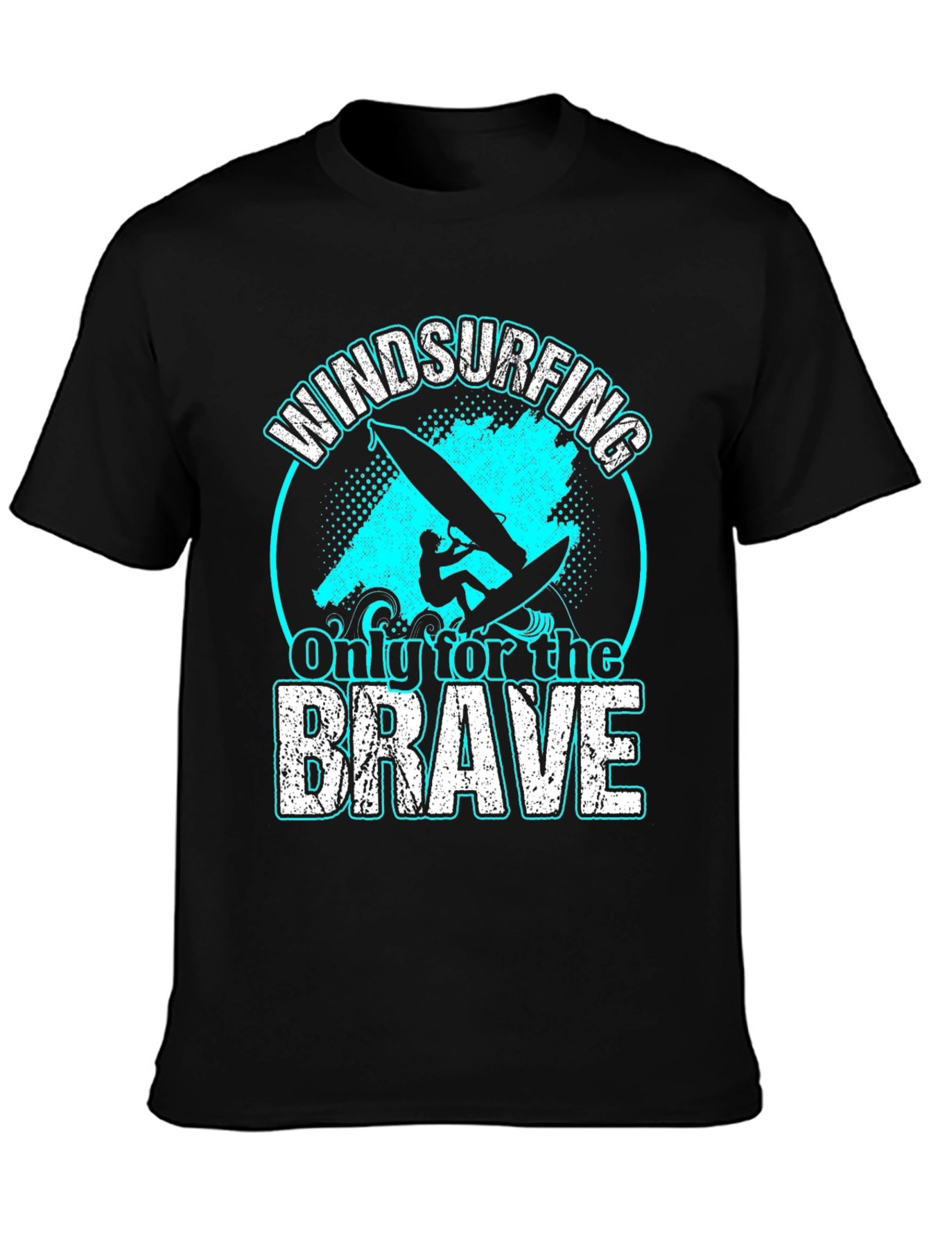 Black Windsurfing T-Shirt: Only For The Brave view 3