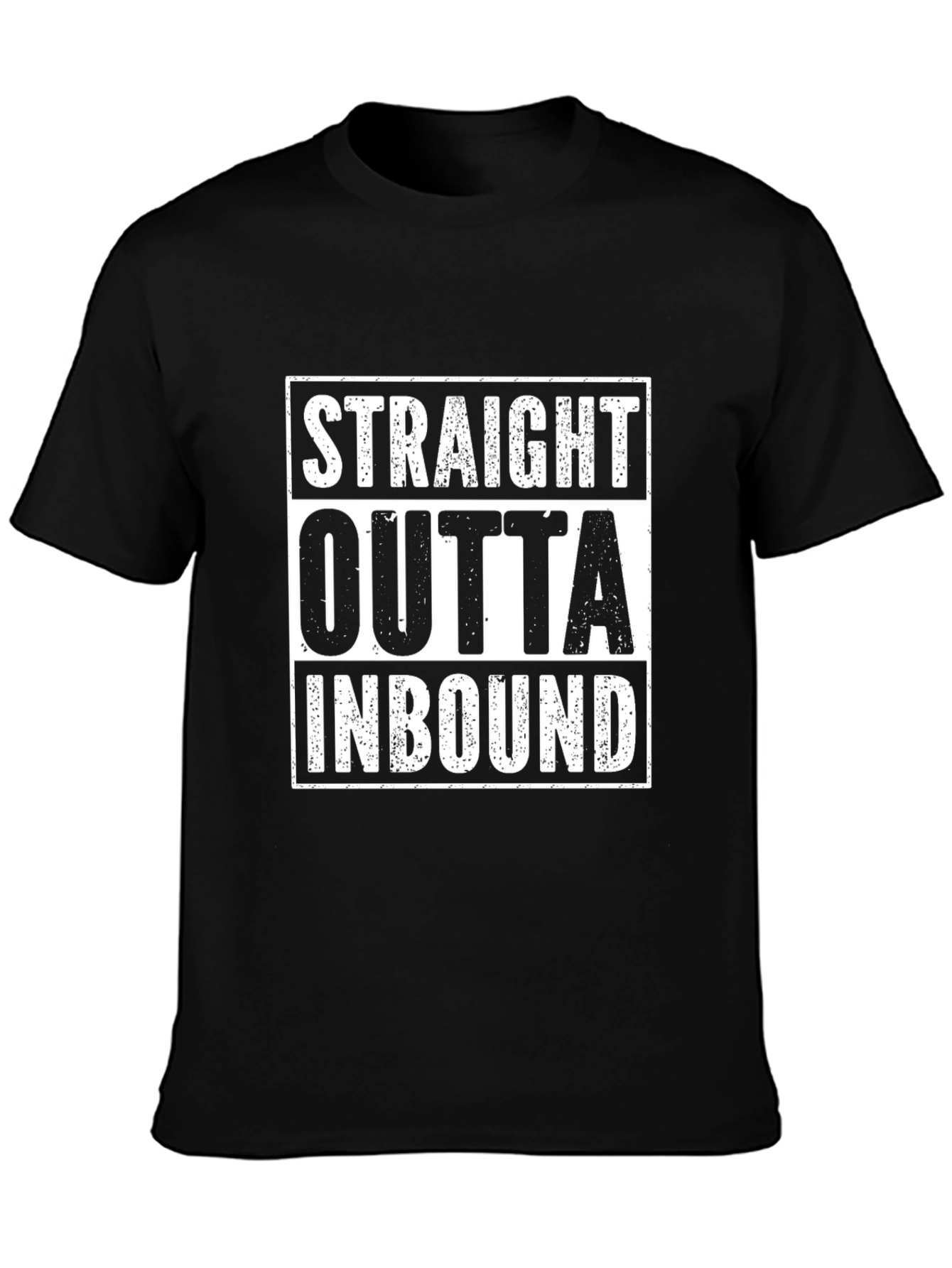 Black Straight Outta Inbound Graphic T-Shirt - Black view 3