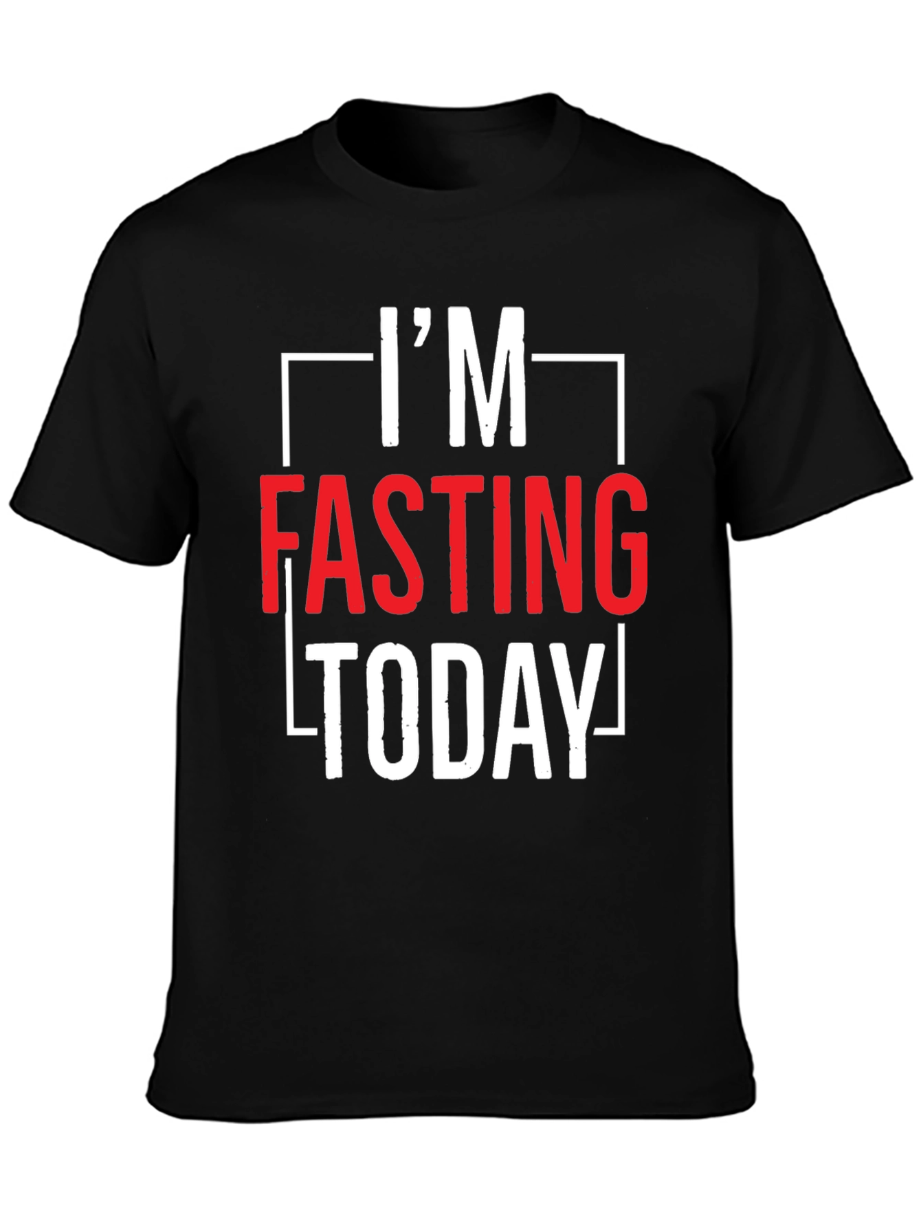 Black I'm Fasting Today Graphic Tee - Black view 3