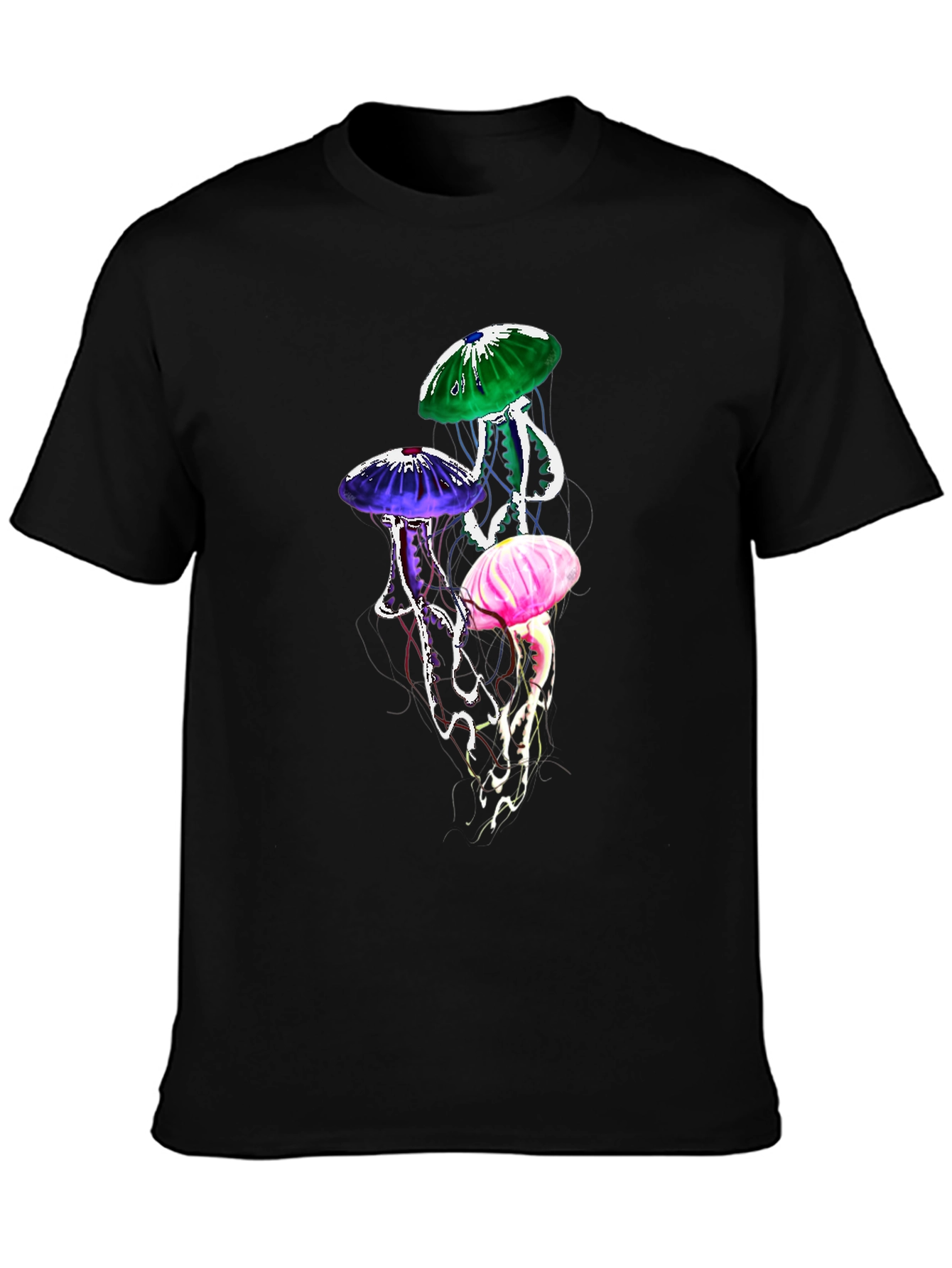Black Jellyfish Graphic Tee - Unique Design view 3