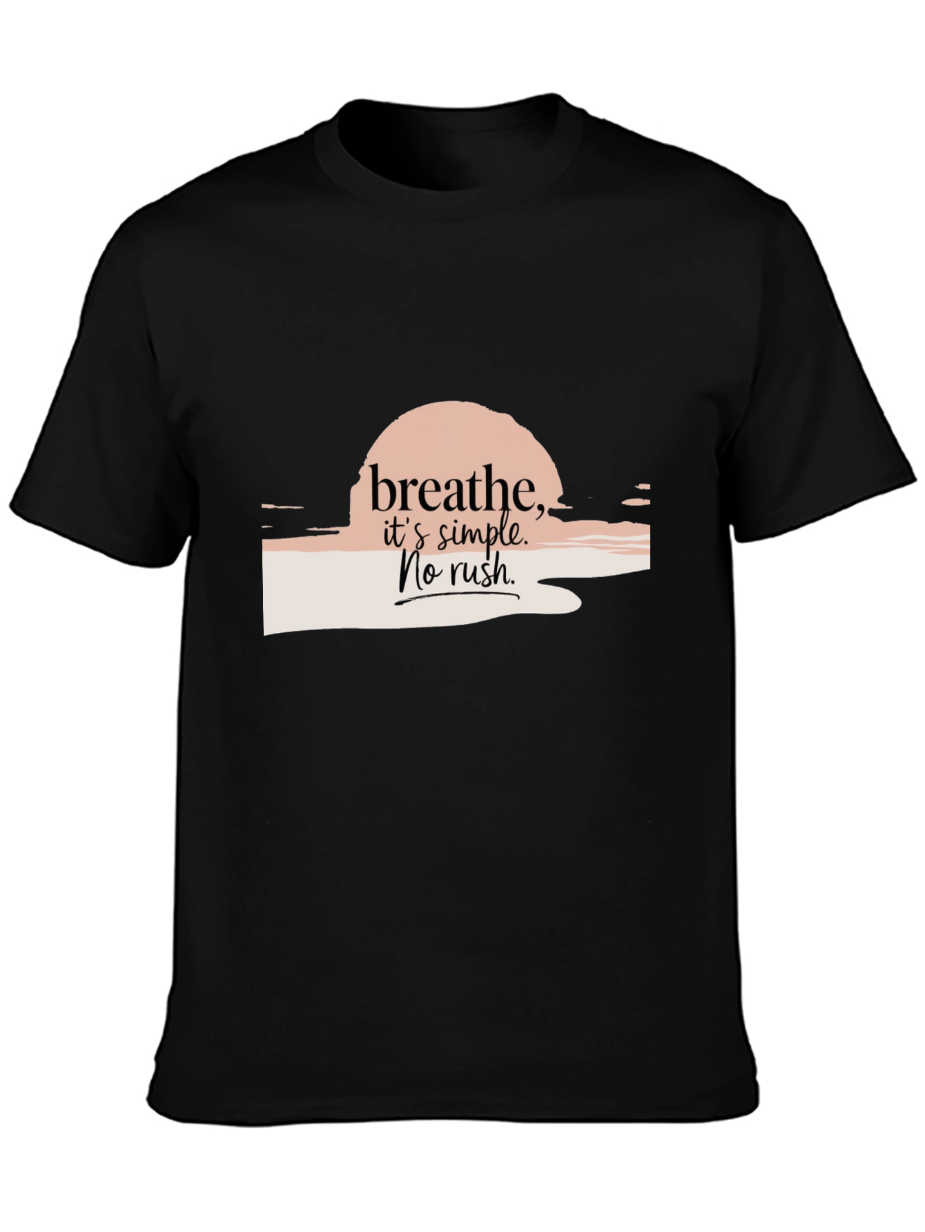 Black Breathe Simple Graphic Tee - Relaxed Fit view 3