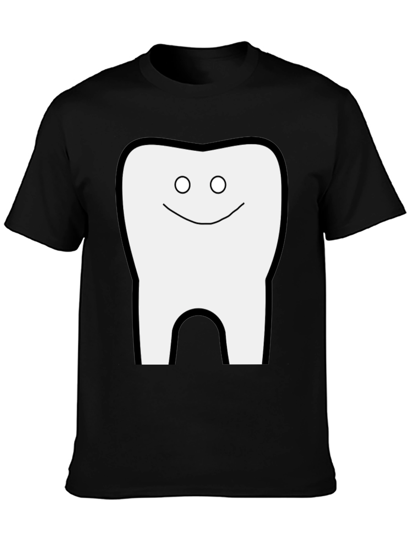 Black Funny Tooth Graphic Black T-Shirt view 3