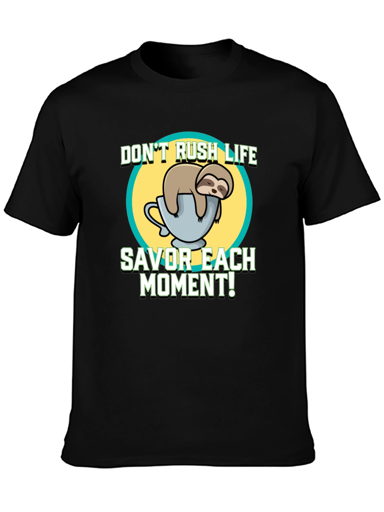 Black Sloth Savor the Moment T-Shirt - Relaxed Fit view 3