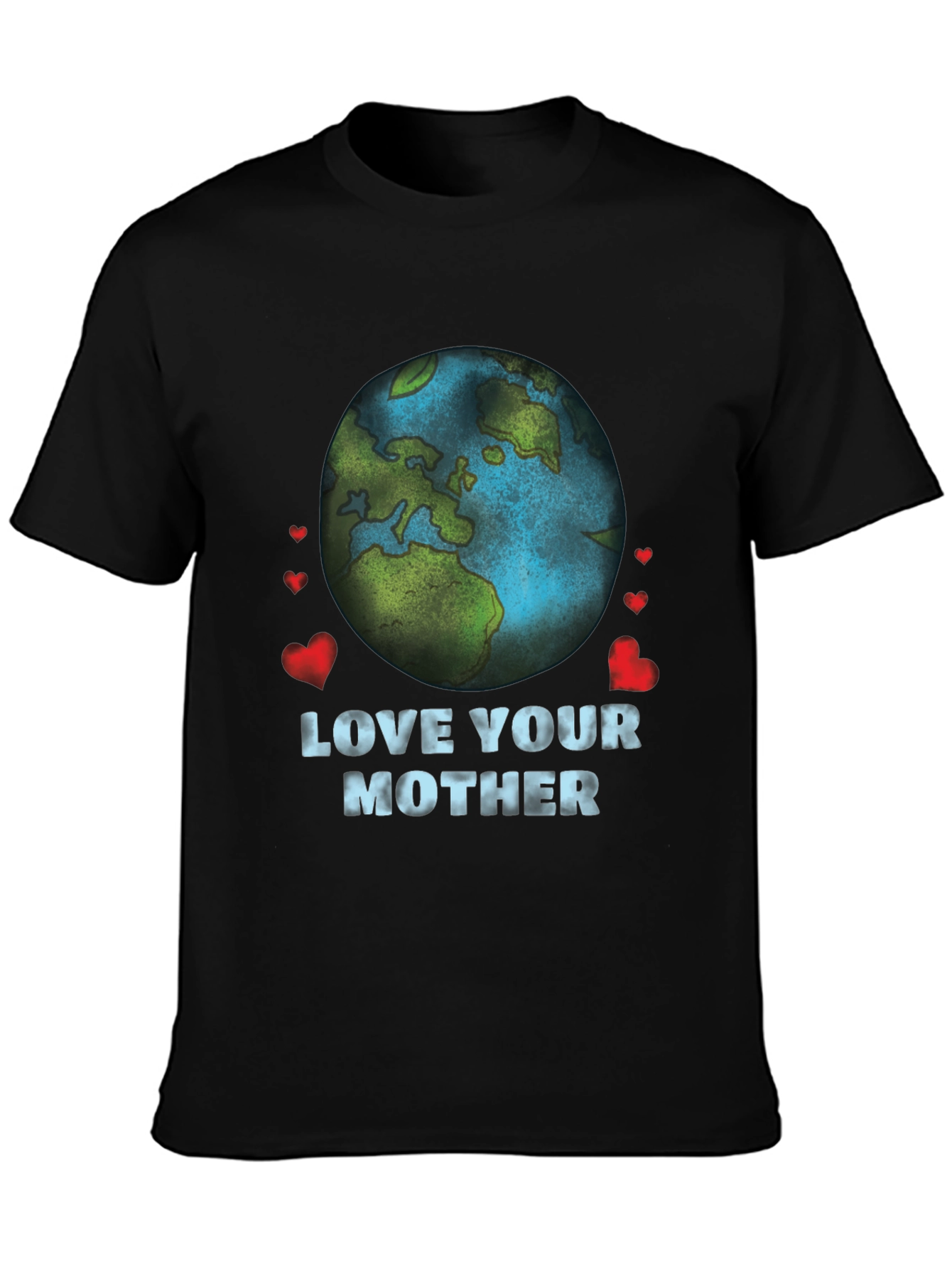 Black Love Your Mother Earth T-Shirt view 3