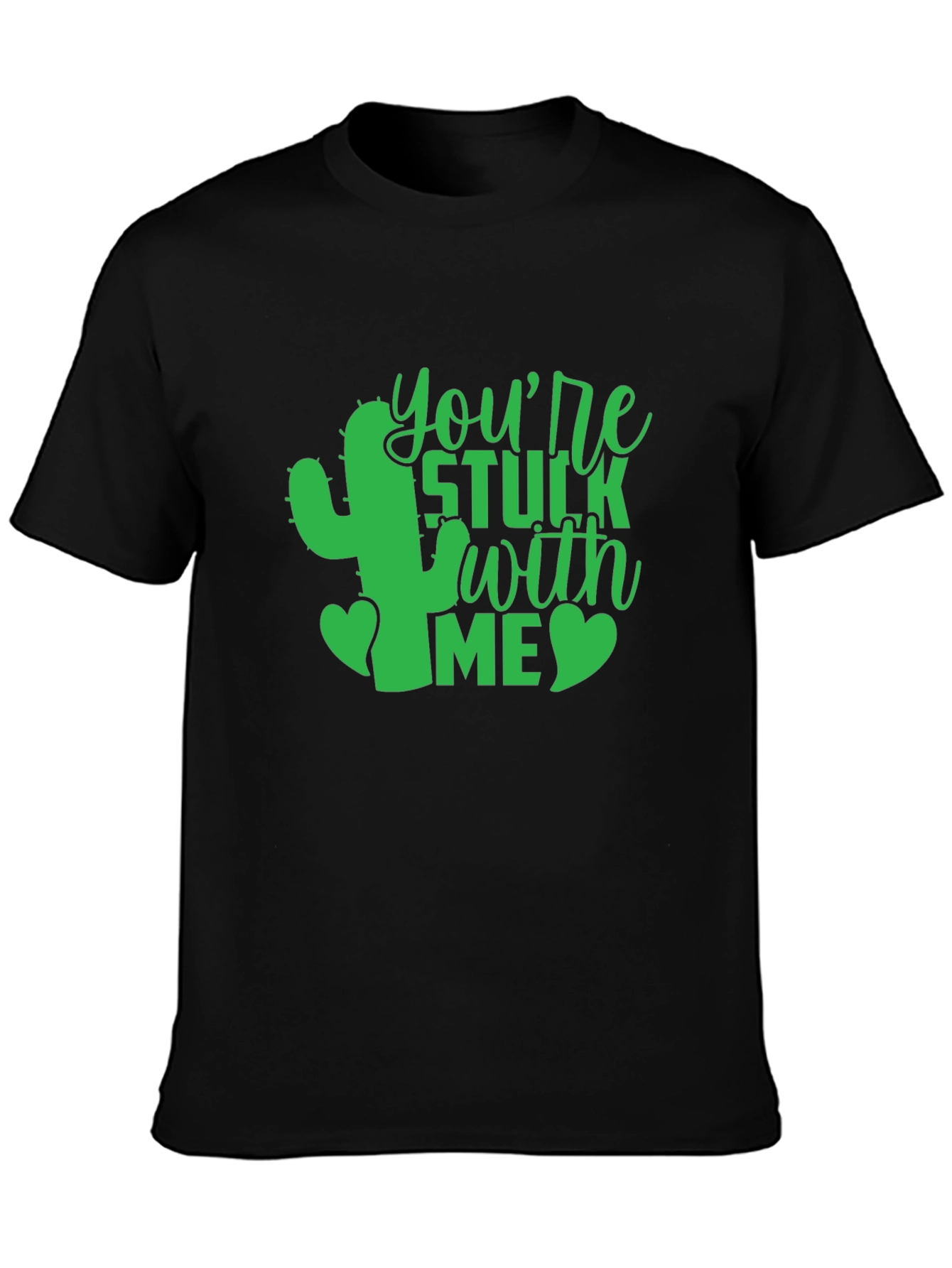 Black You're Stuck With Me Graphic Tee view 3