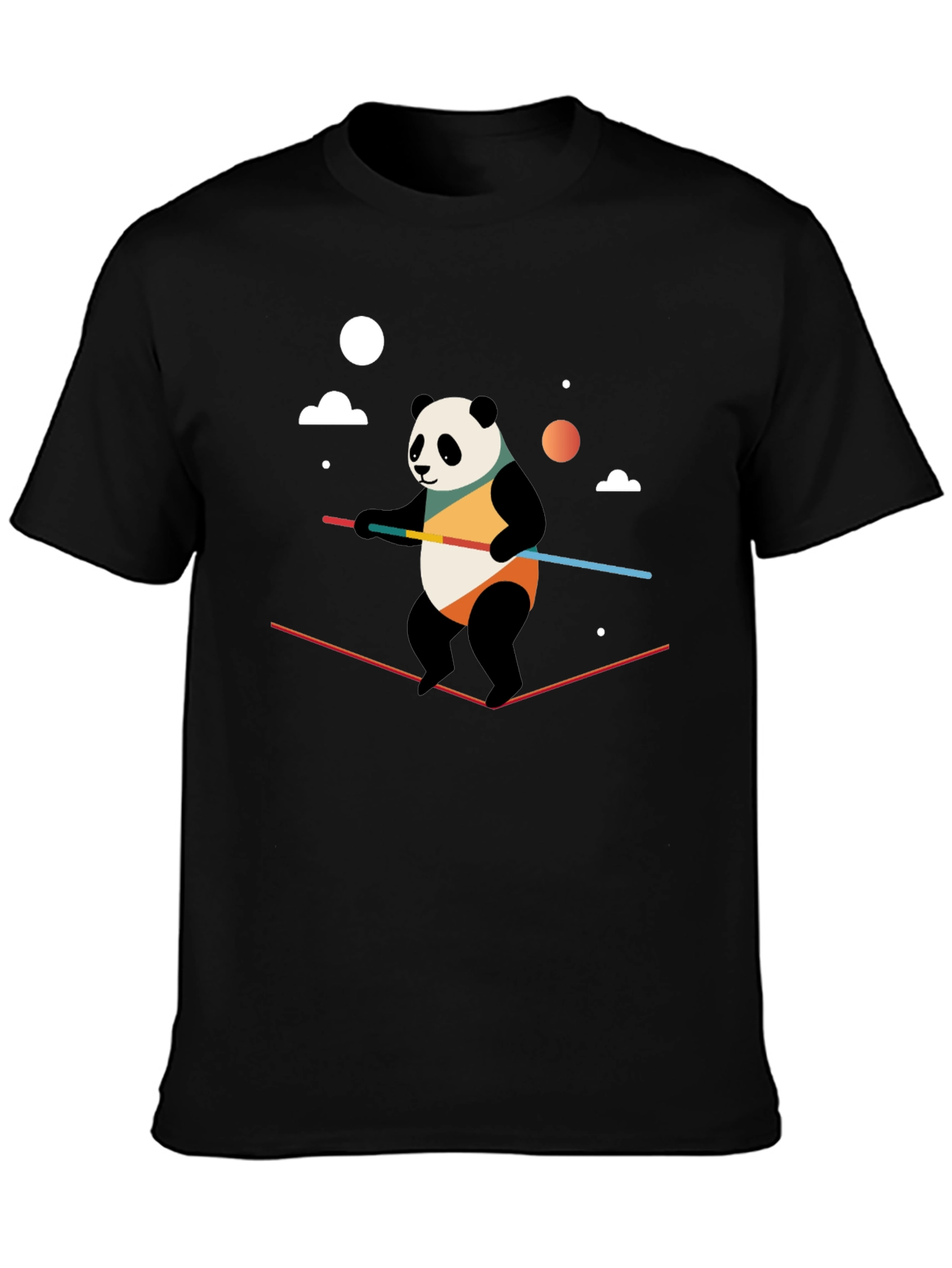 Black Panda Tightrope Walker Graphic Tee view 3
