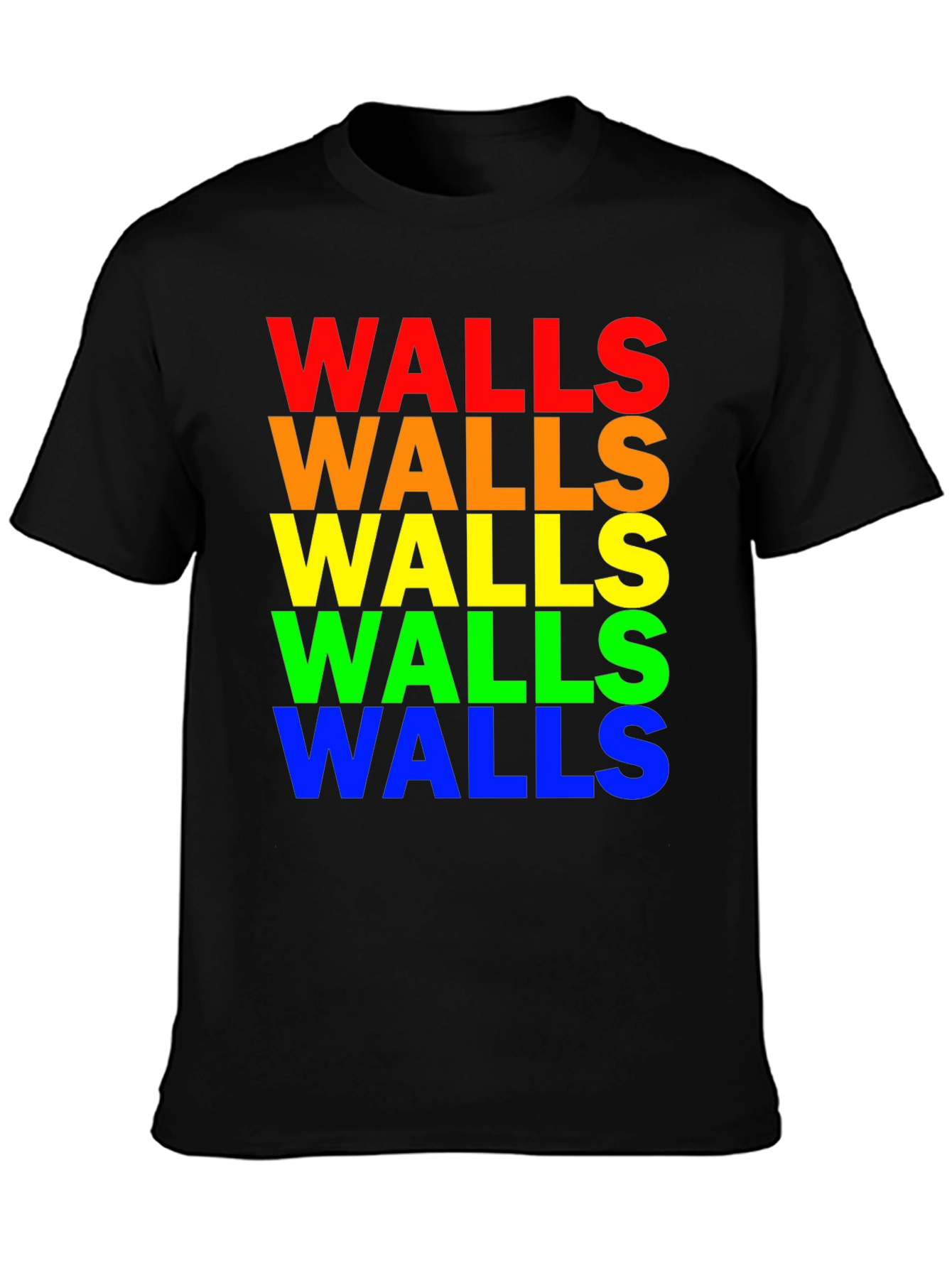Black Rainbow "Walls" Graphic T-Shirt view 3