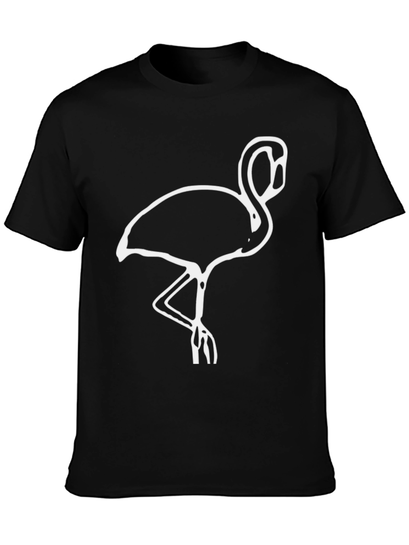 Black Black Flamingo Graphic Tee view 3