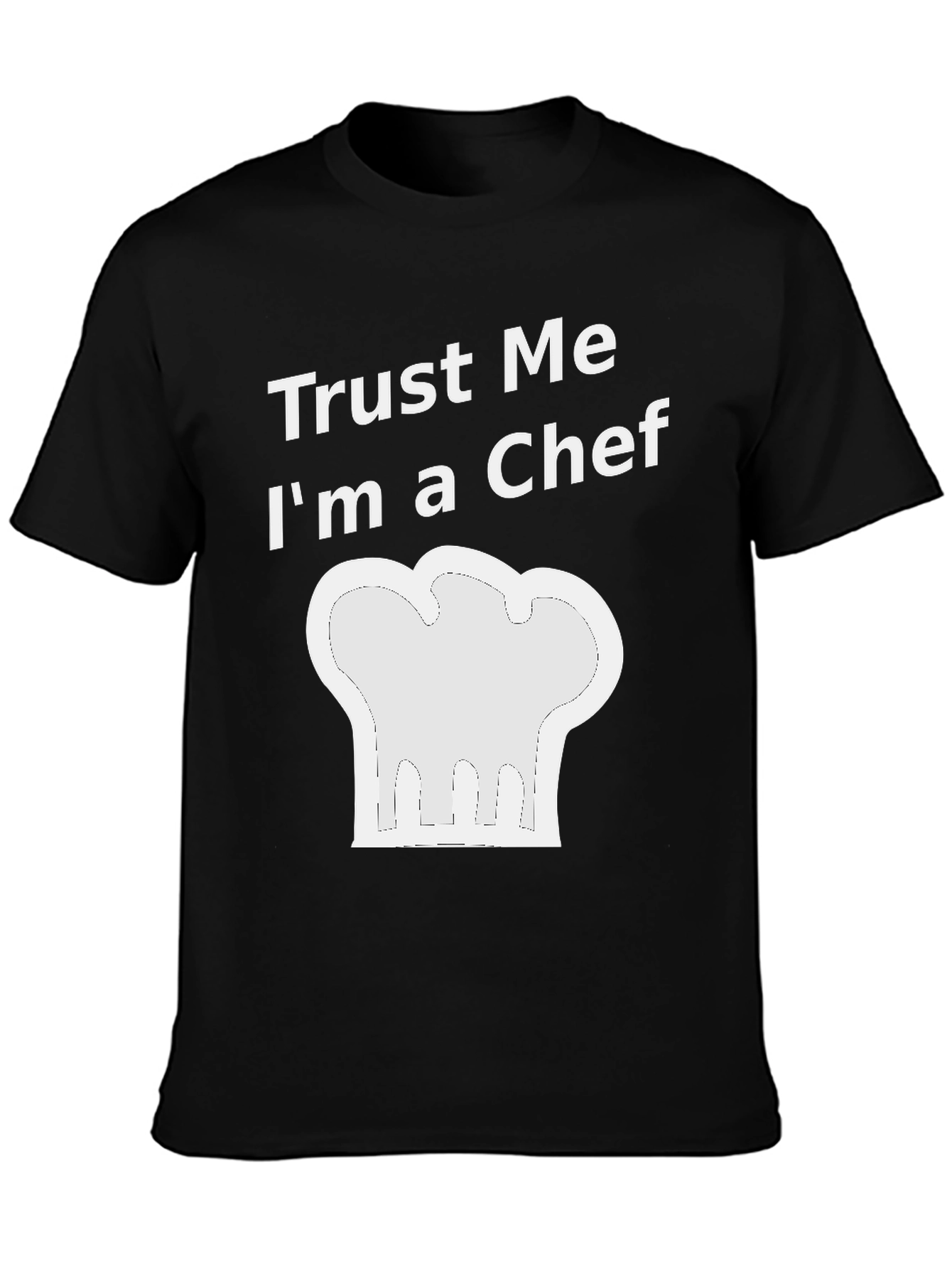 Black Trust Me I'm a Chef T-Shirt view 3