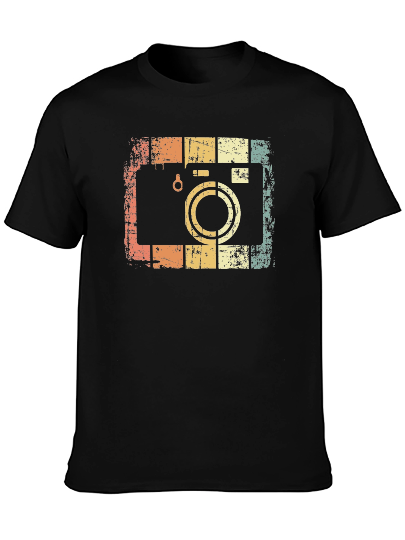 Black Retro Camera Graphic T-Shirt - Vintage Style Tee view 3