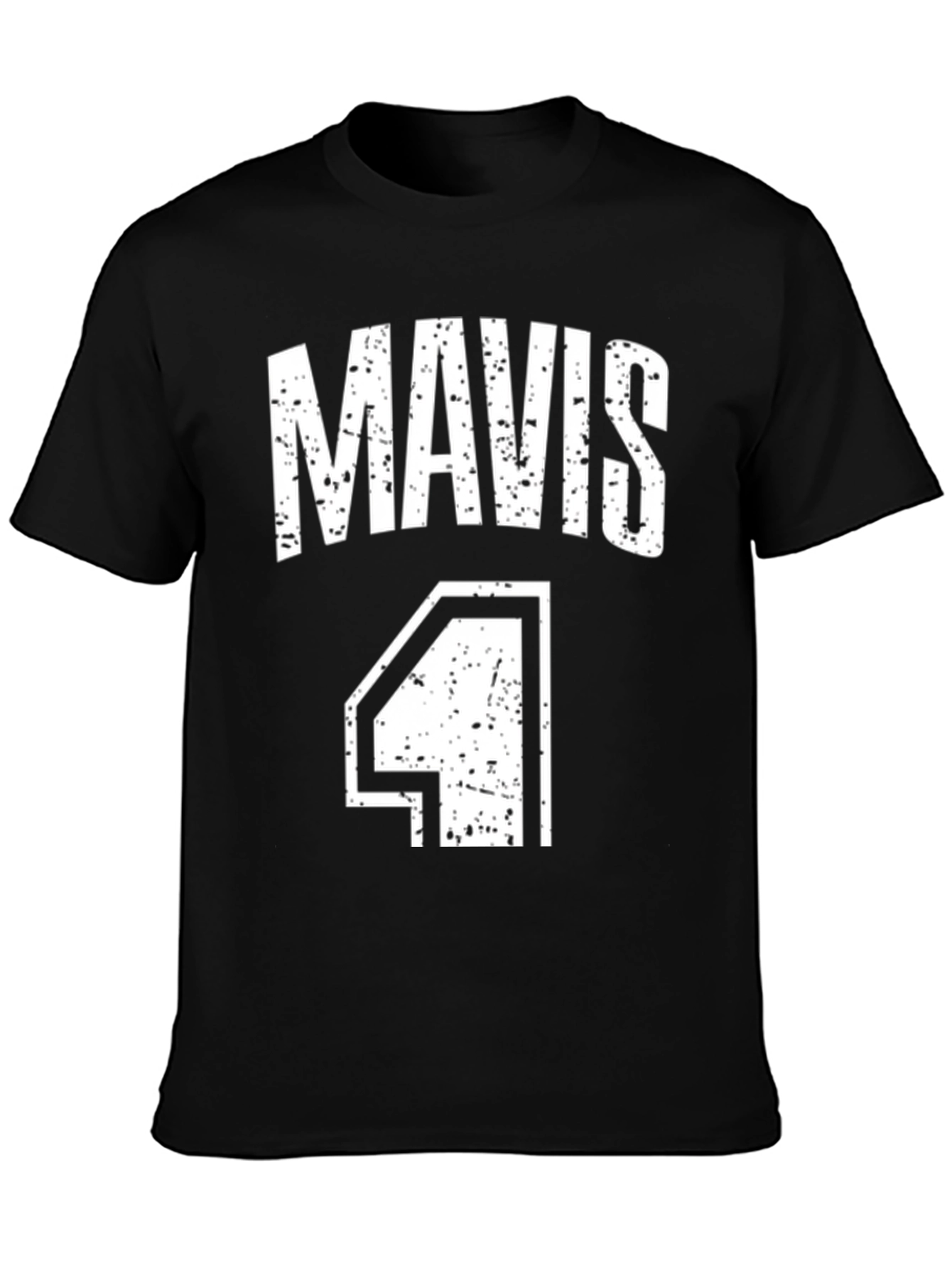 Black Mavis Number 4 Black T-Shirt view 3