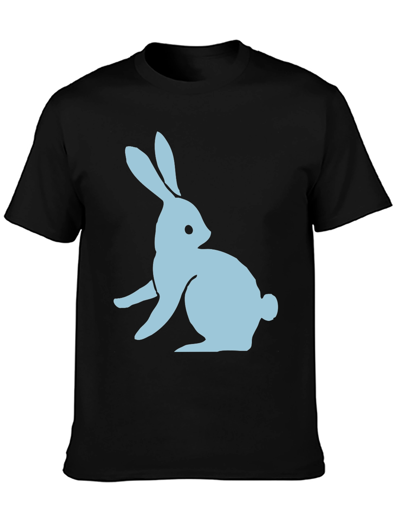 Black Bunny Graphic Tee - Soft Cotton Casual Wear view 3