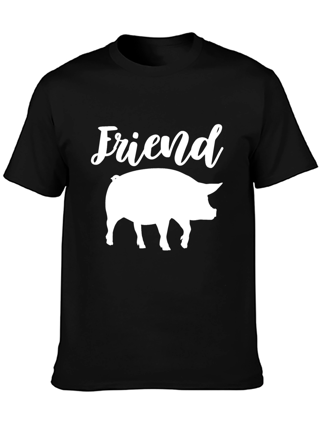 Black Pig Friend Graphic T-Shirt view 3