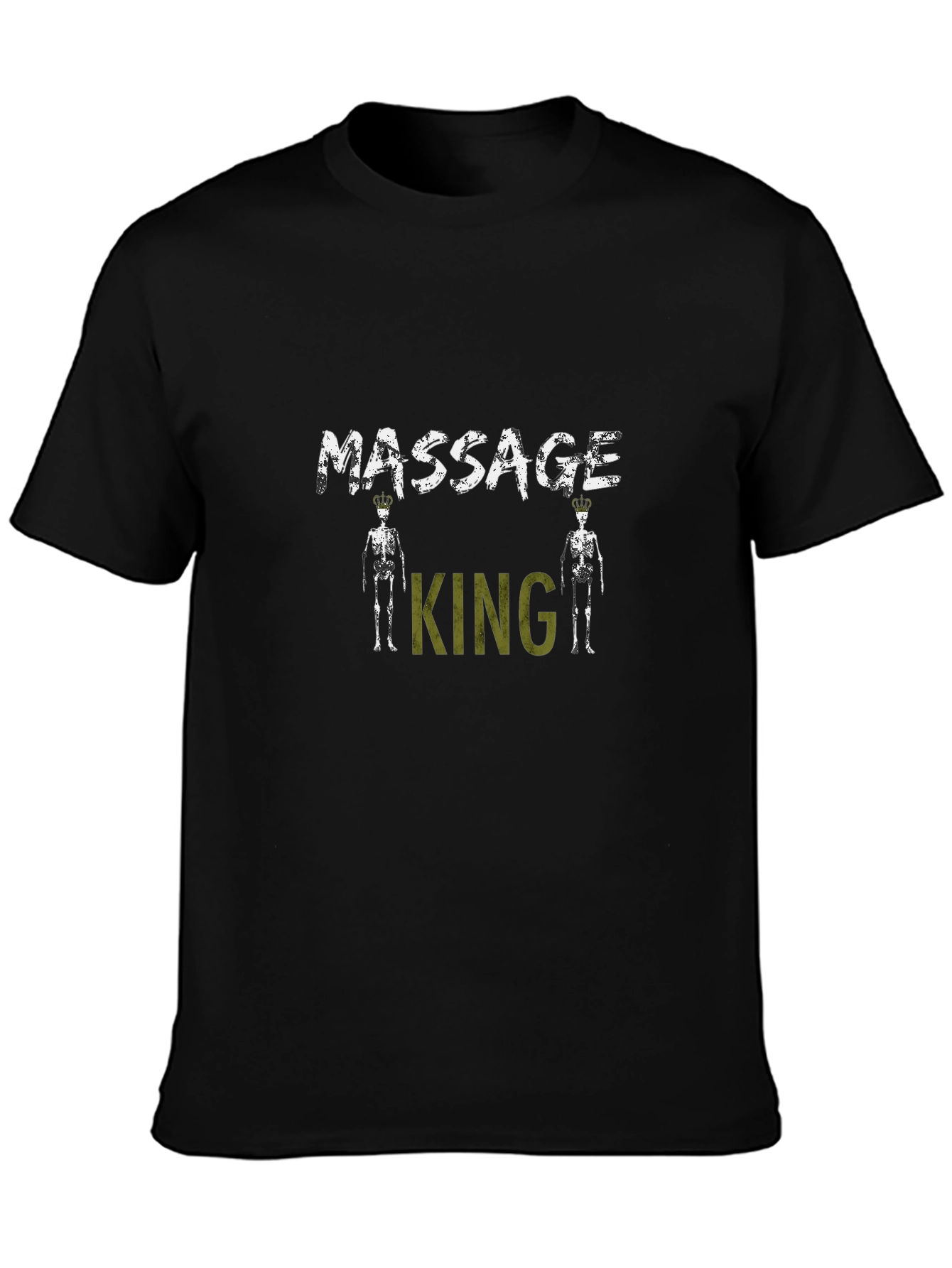 Black Massage King Black T-Shirt view 3
