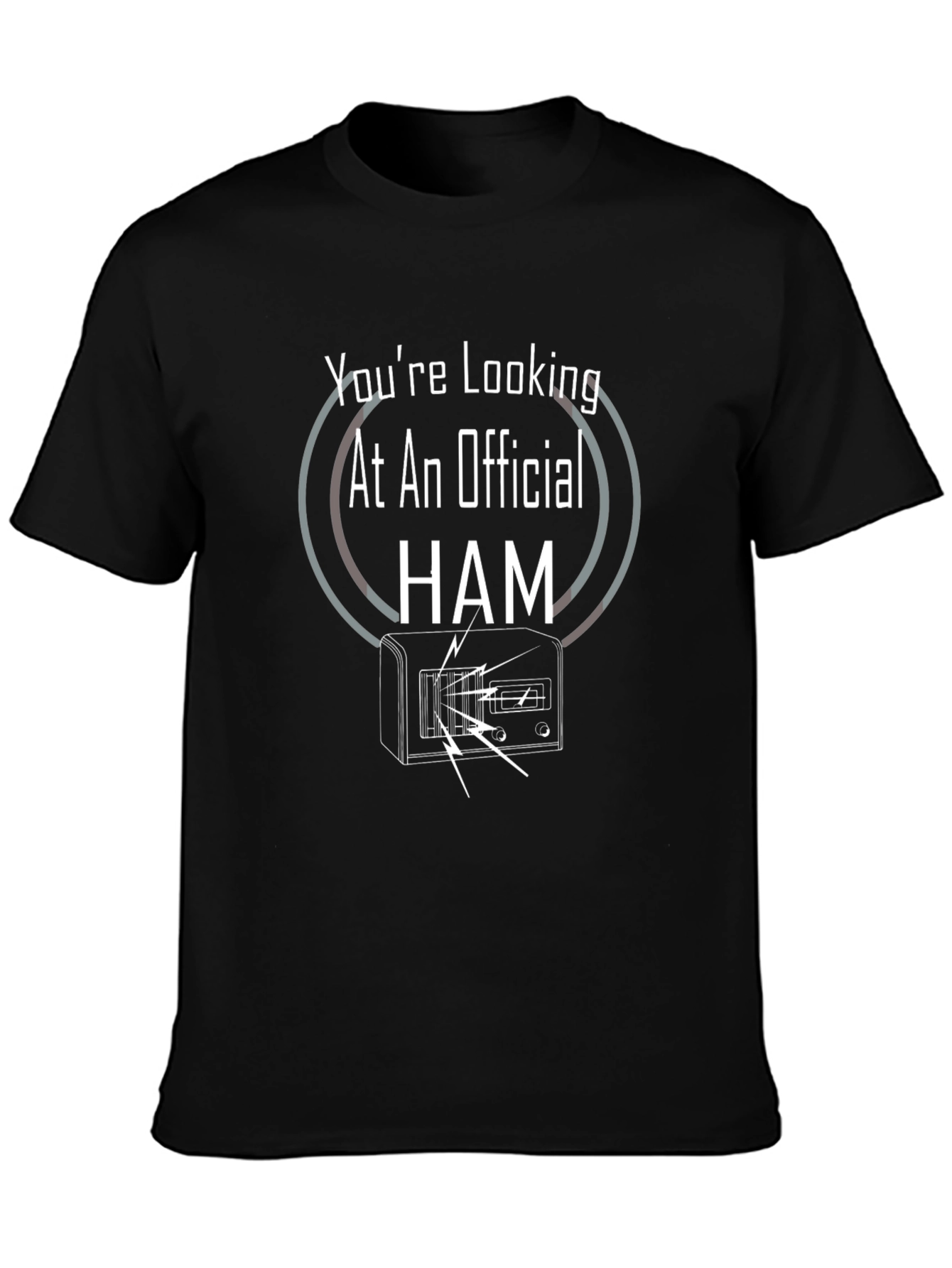 Black Official HAM Radio T-Shirt view 3