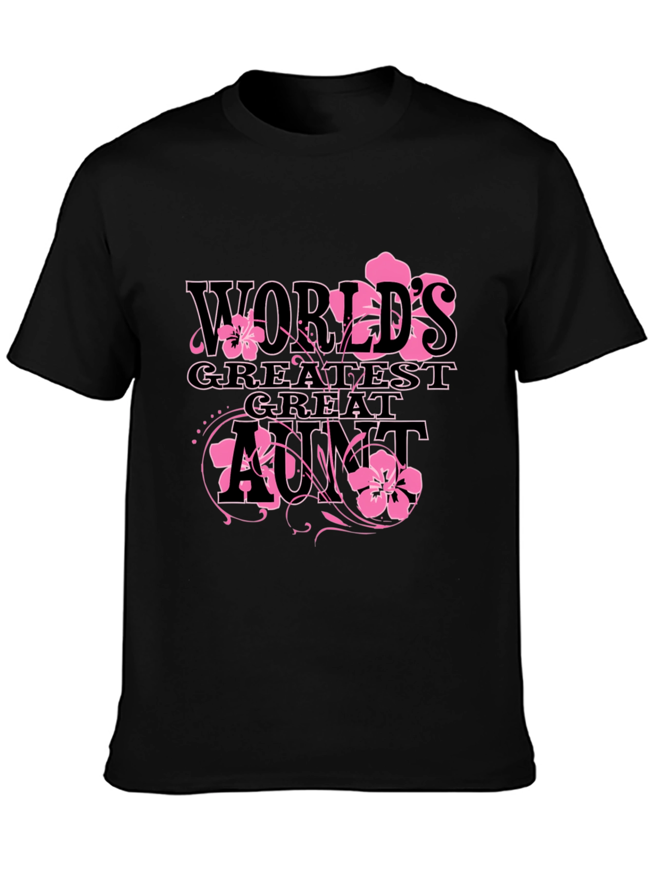 Black World's Greatest Great Aunt T-Shirt view 3
