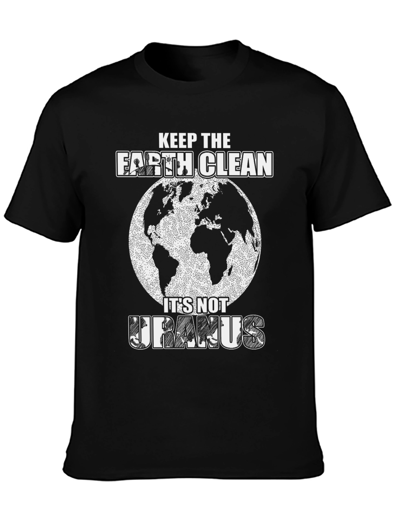 Black Keep the Earth Clean Graphic Tee - Save the Planet view 3
