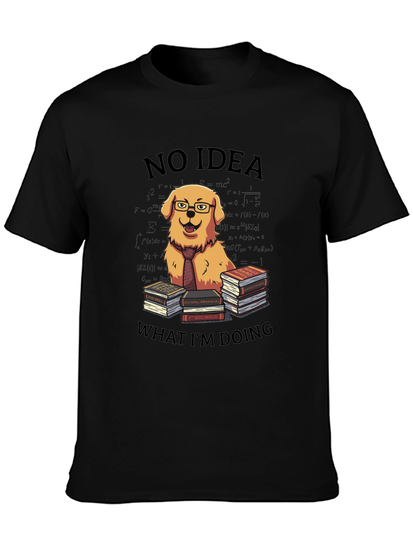 Black Funny Dog T-Shirt - No Idea What I'm Doing view 3