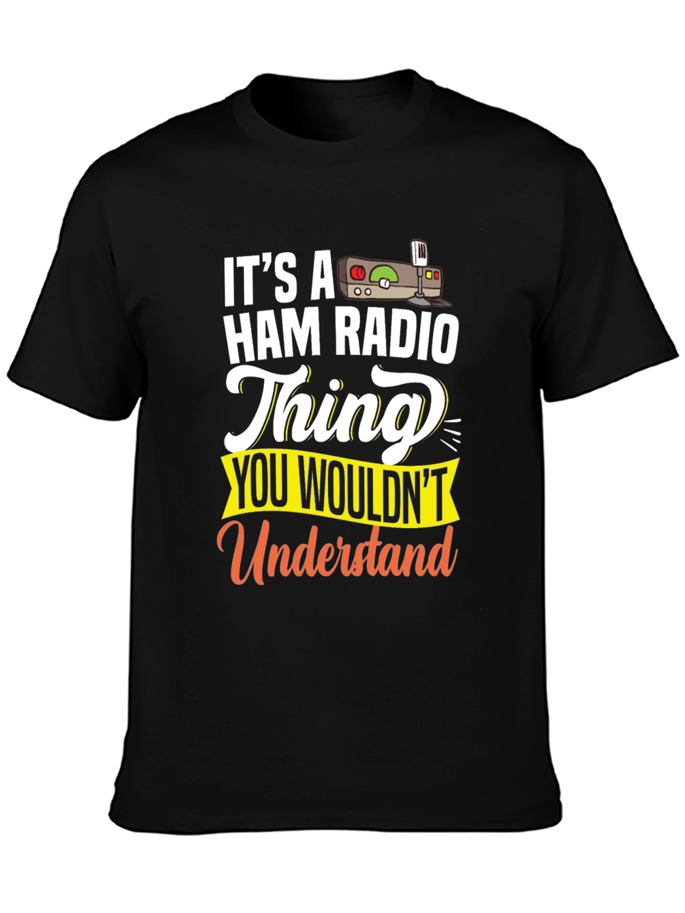 Black Ham Radio Thing T-Shirt view 3