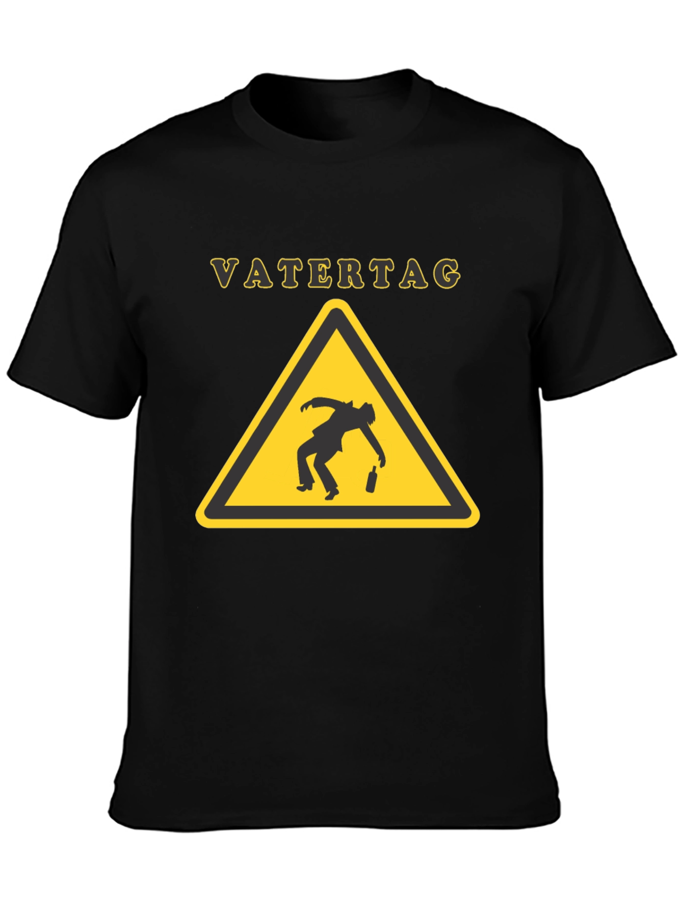 Black Vatertag Warning T-Shirt view 3