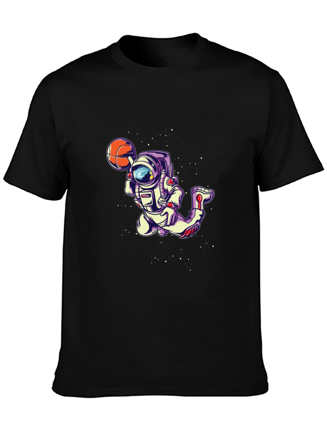 Astronaut Basketball Graphic Tee - Space Dunk Shirt - 3