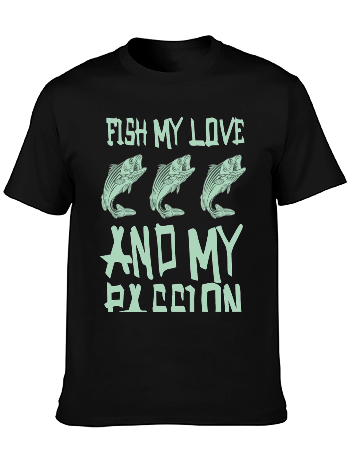 Black Fish My Love & My Passion T-Shirt view 3