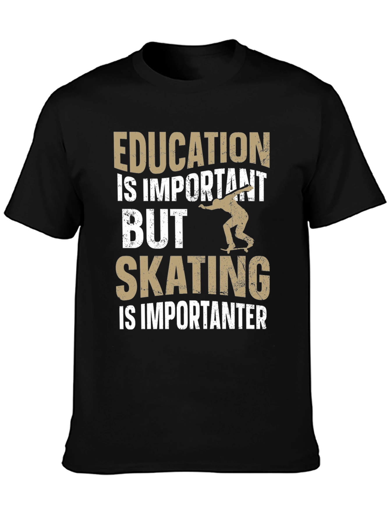 Black Skating is Importanter T-Shirt view 3