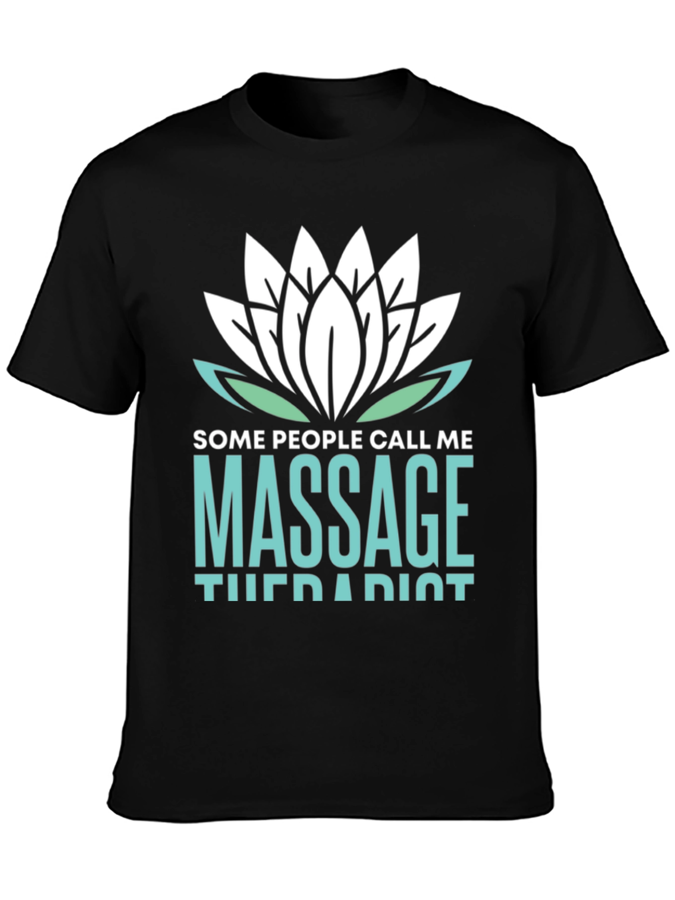Black Massage Therapist Funny T-Shirt view 3