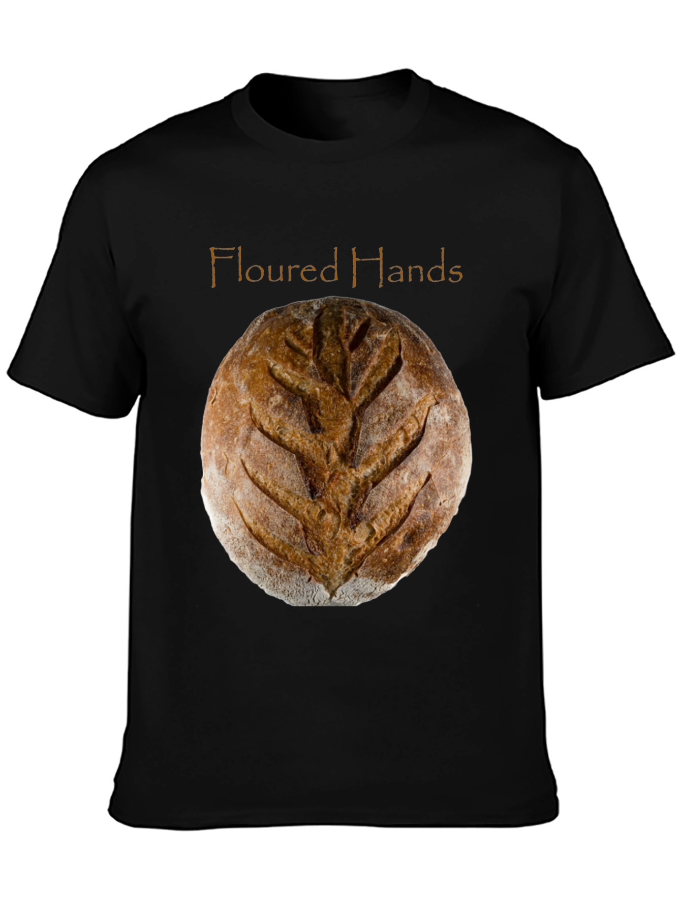 Black Floured Hands Bread T-Shirt view 3