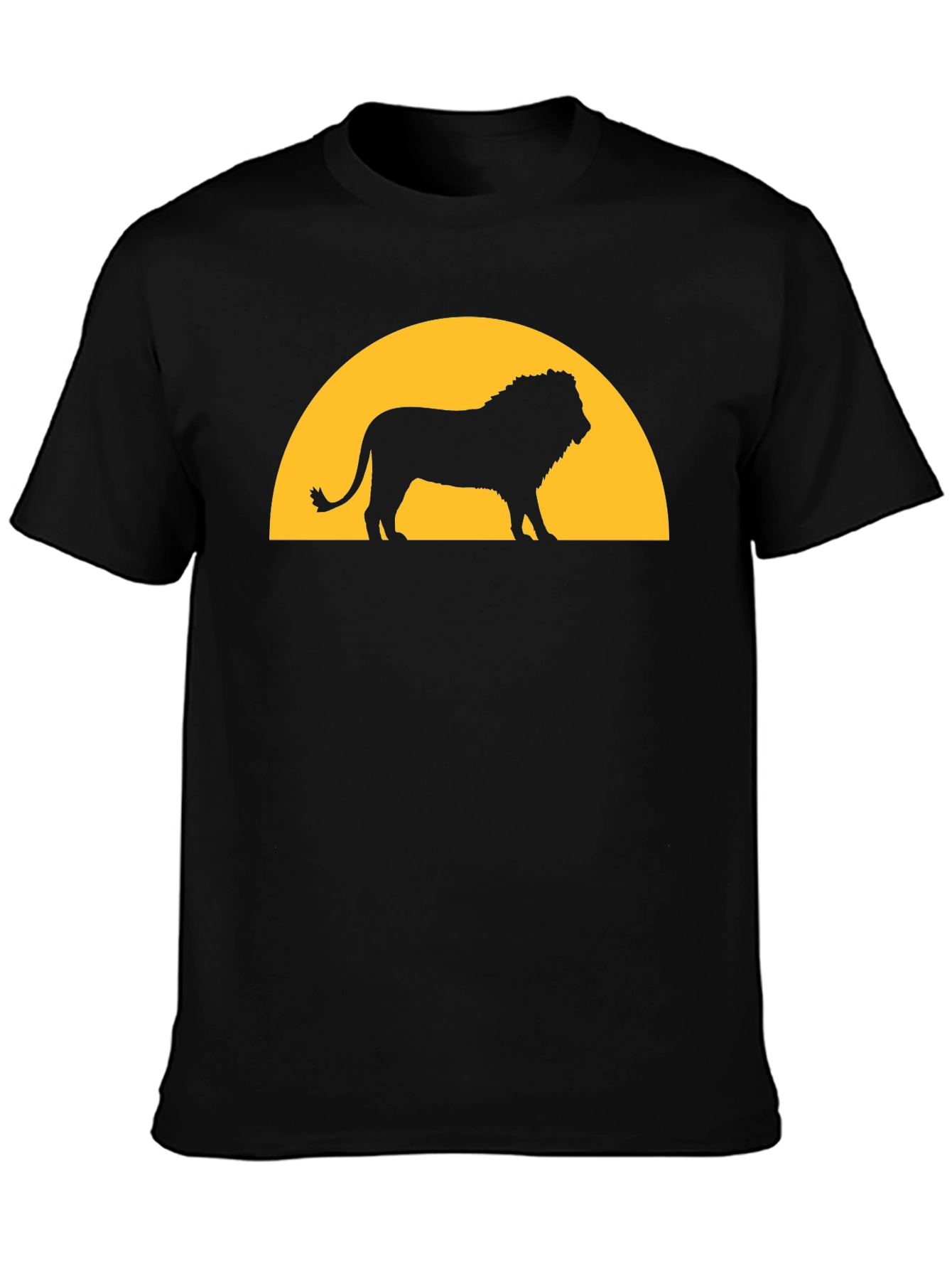 Black Lion Sunset Graphic Tee - Black T-Shirt view 3