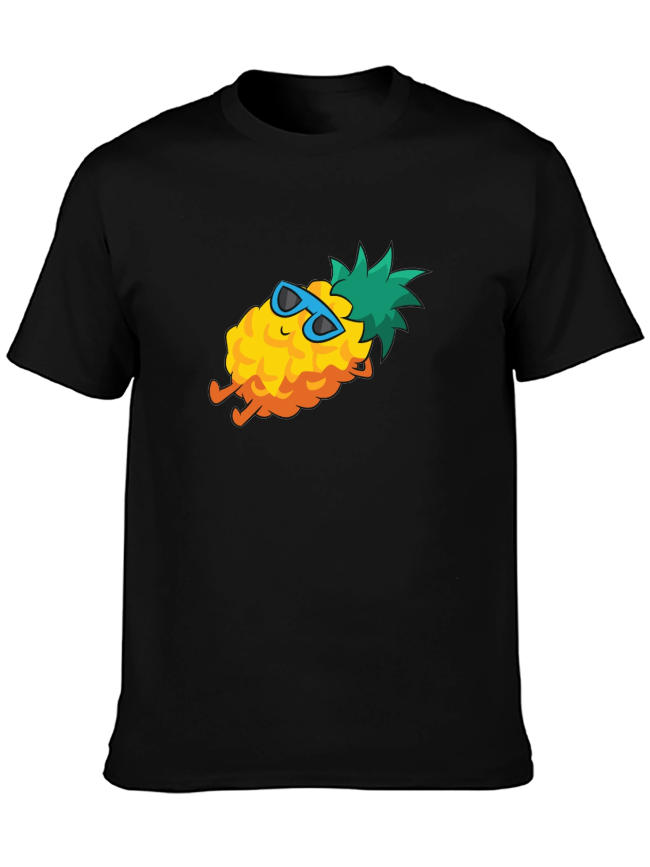 Black Cool Pineapple T-Shirt - Summer Vibes view 3